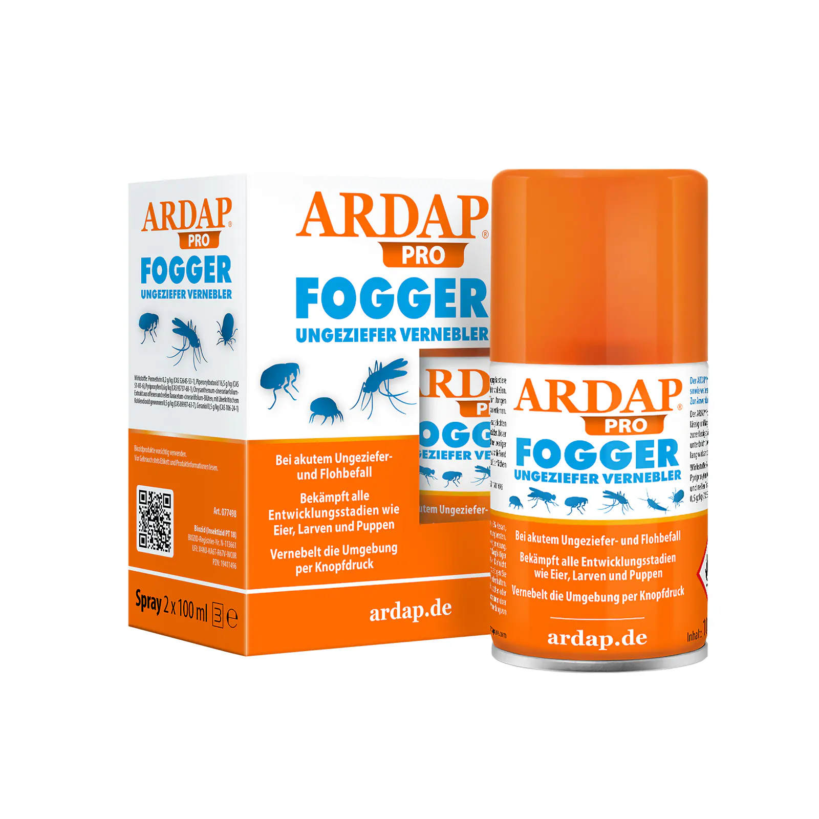 Ardap Pro Fogger vernebelt Ungeziefer und Flöhe 2 x 100 ml