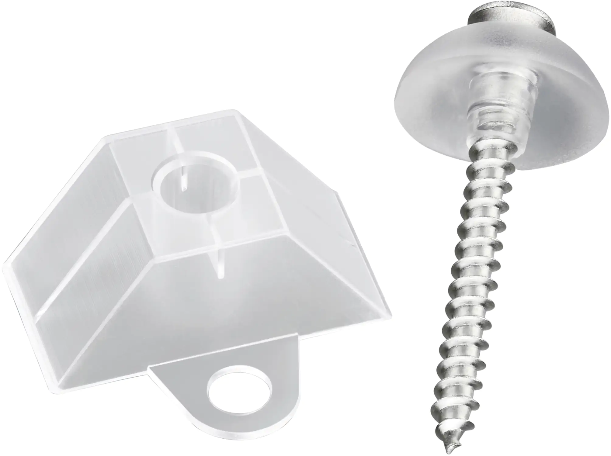 Gutta Abstandshalter Trapez 20 Stk. transparent inkl. Schrauben Gutta Abstandshalter Trapez 20 Stk. transparent inkl. Schrauben