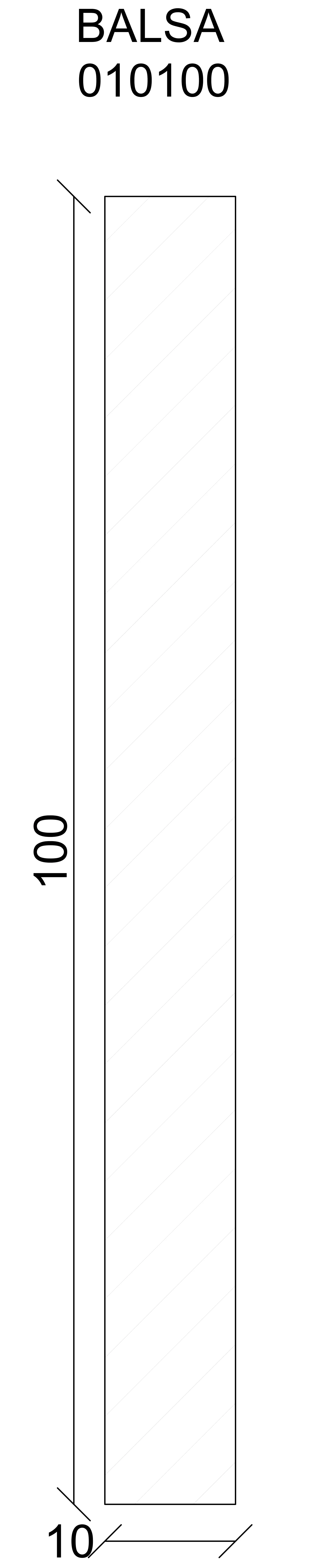 FN Neuhofer Balsa Brett 1000 x 10 x 100 mm