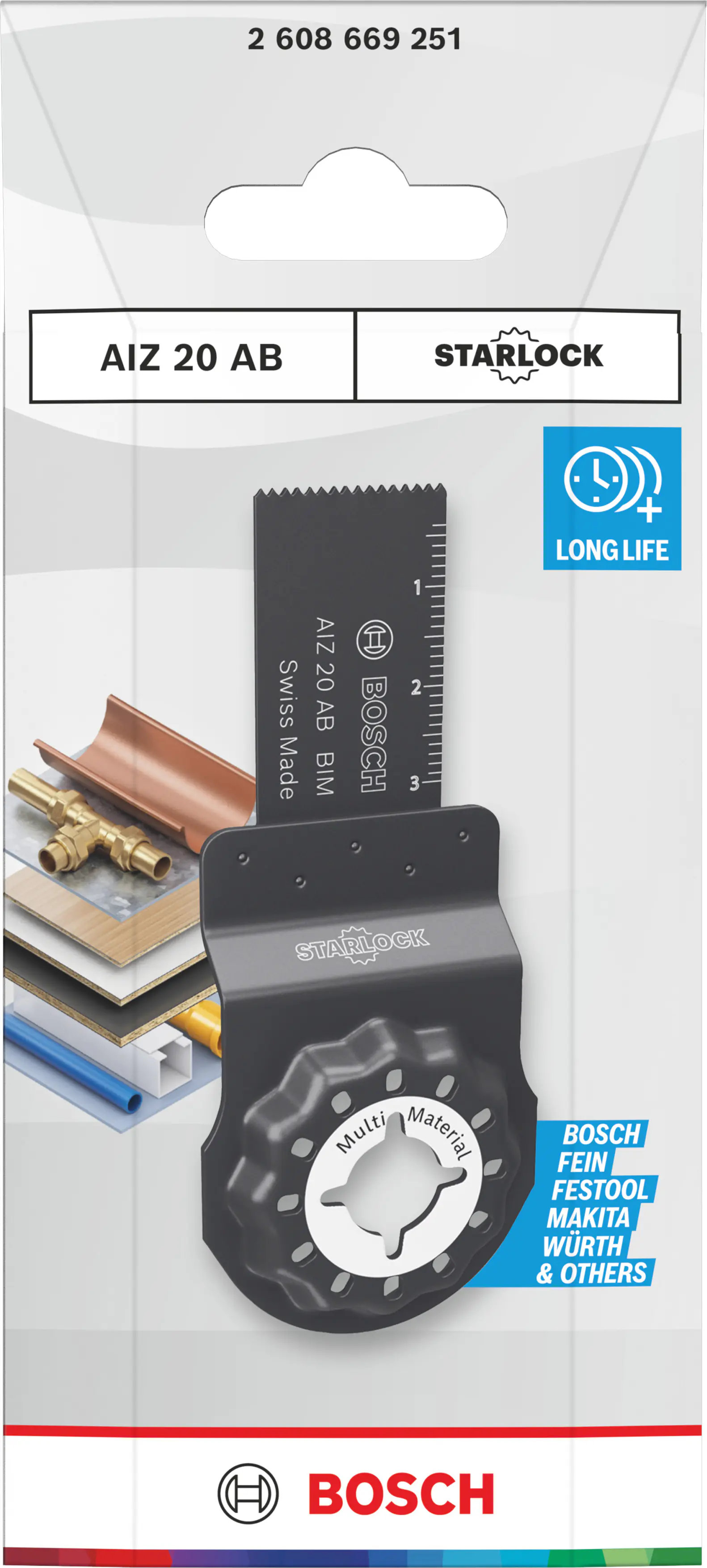 Bosch Tauchsägeblatt AIZ 20 AB Starlock Multi Material 20 × 30 mm