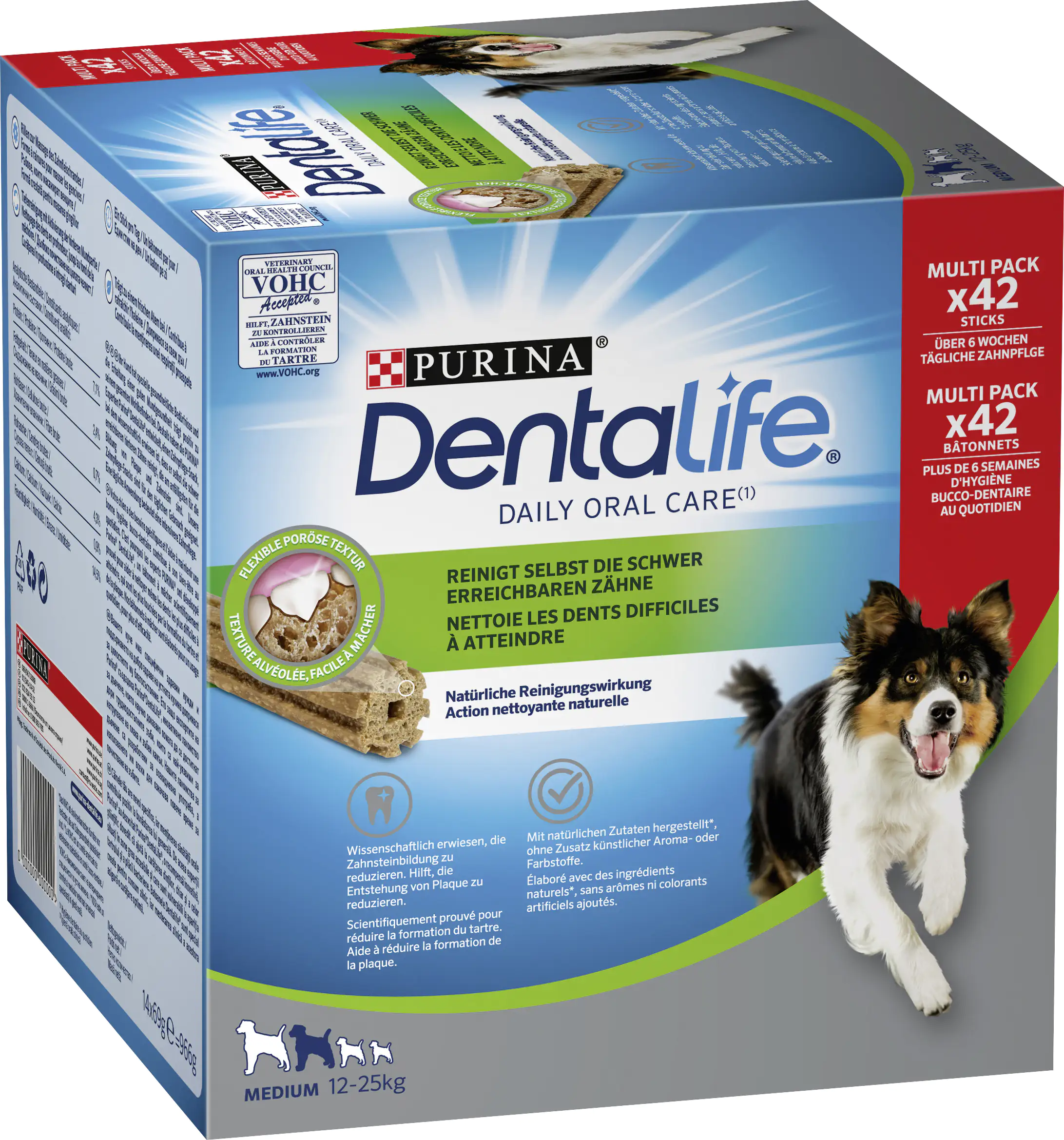Purina DentaLife Medium Snacks für mittelgroße Hunde 42 Sticks