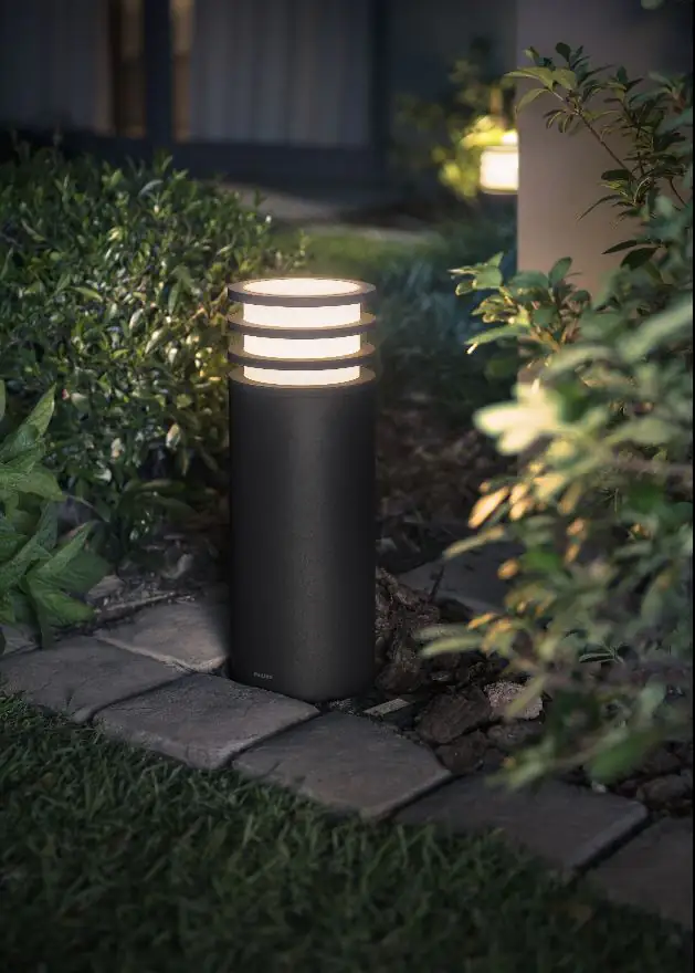 Philips Hue LED Sockelleuchte White Lucca anthrazit 40 x 14,2 cm dimmbar