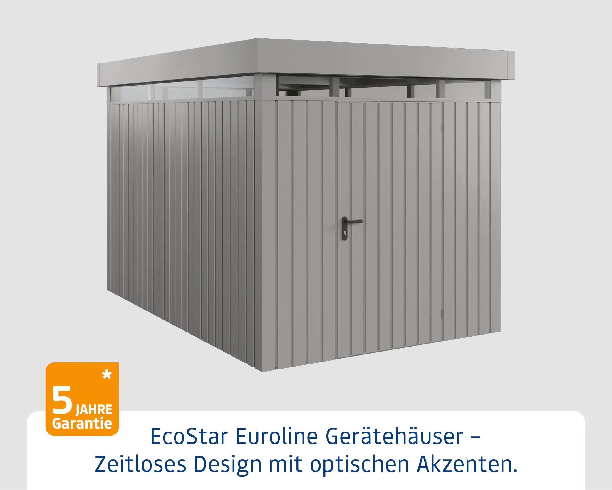 EcoStar Metallgerätehaus Euroline EFD7 LB graualuminium 214 x 310 cm 1-flg. EcoStar Metallgerätehaus Euroline EFD7 LB graualuminium 214 x 310 cm 1-flg.