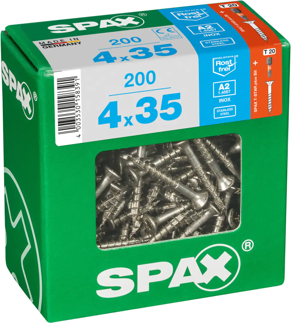 Spax Universalschrauben 4.0 x 35 mm TX 20 - 200 Stk.