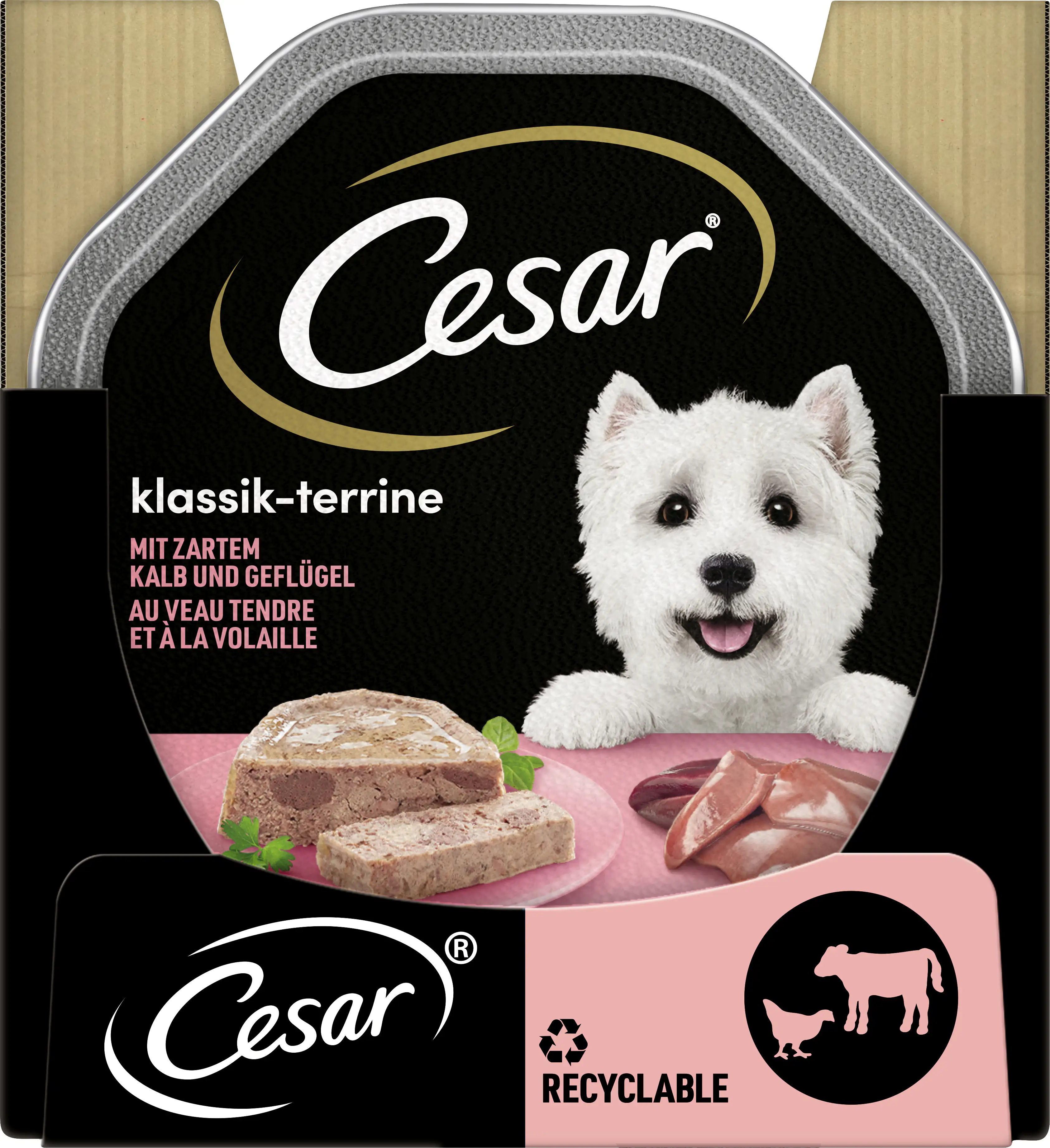 Cesar Schale Klassik-Terrine mit Kalb und Geflügel 150 g Adult Cesar Schale Klassik-Terrine mit Kalb und Geflügel 150 g Adult