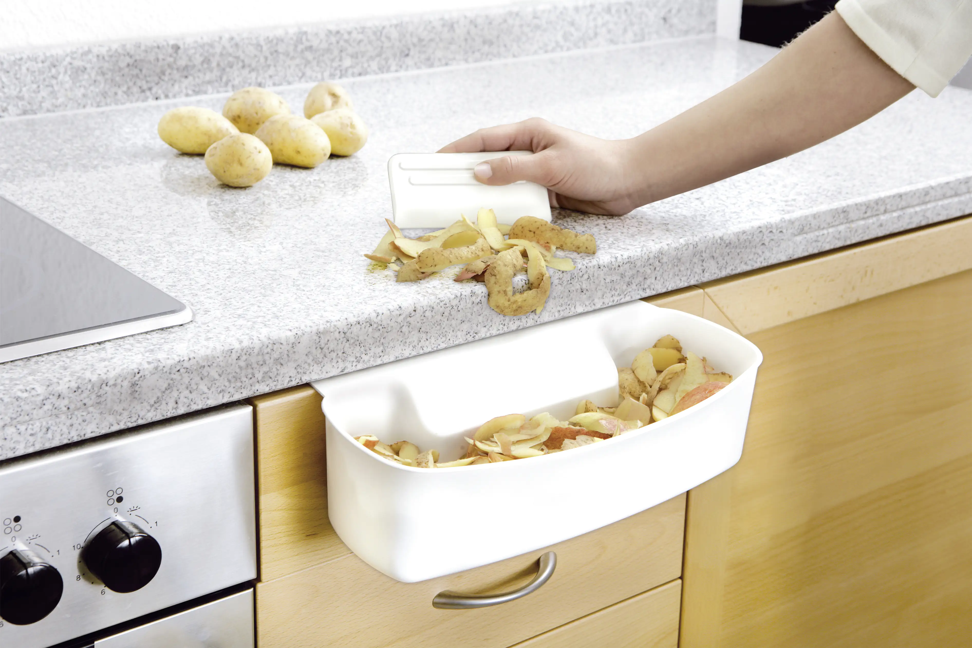 Wenko Auffangschale für Küchenabfälle zum Einhängen