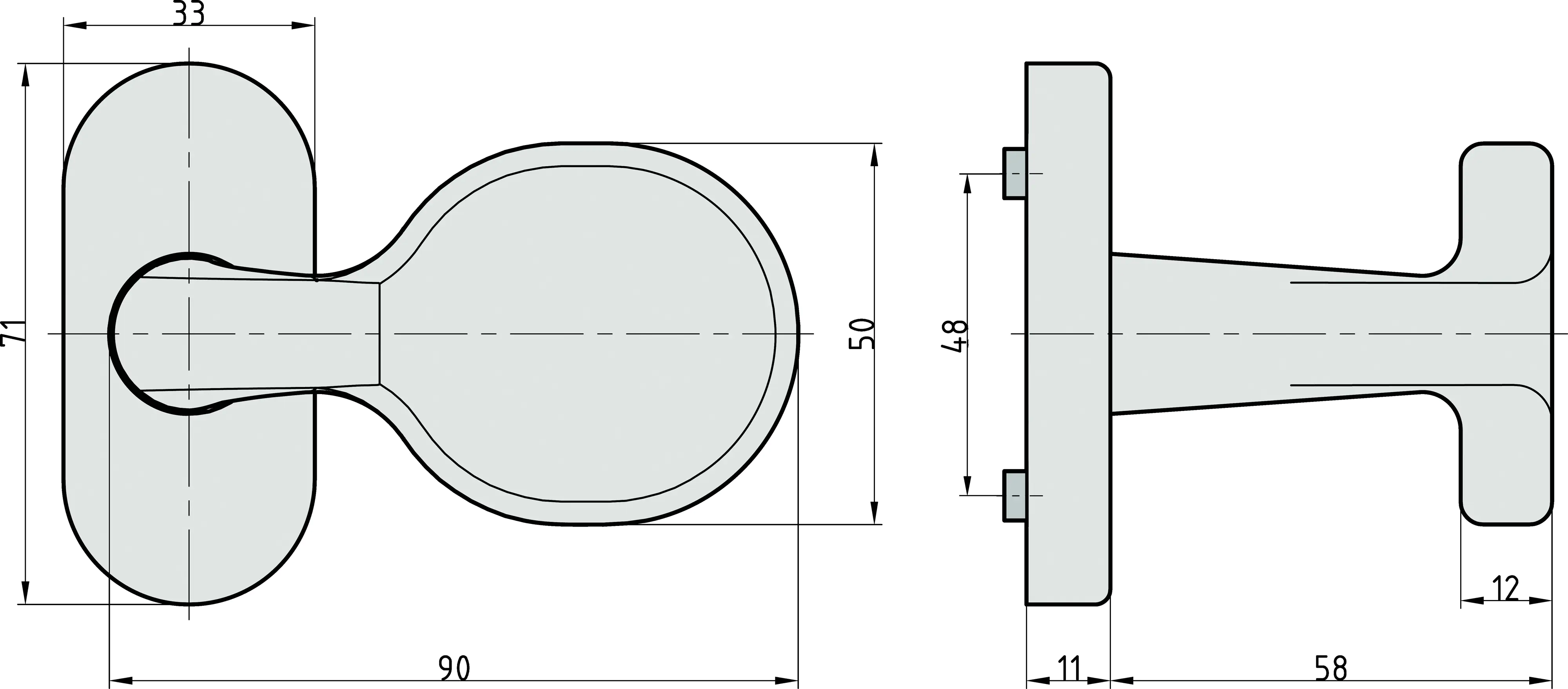 Basi Rosettengarnitur SR 5000 Edelstahl silber drehbar