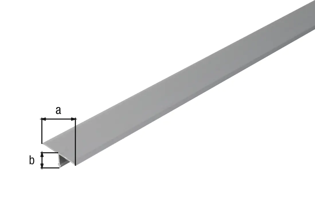 Alberts T-Abdeckprofil Aluminium eloxiert 25 x 9 mm x 2,6 m