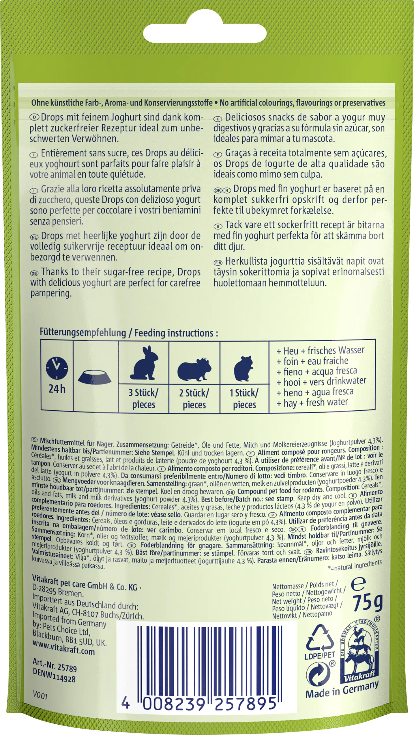 Vitakraft Drops Joghurt 75 g