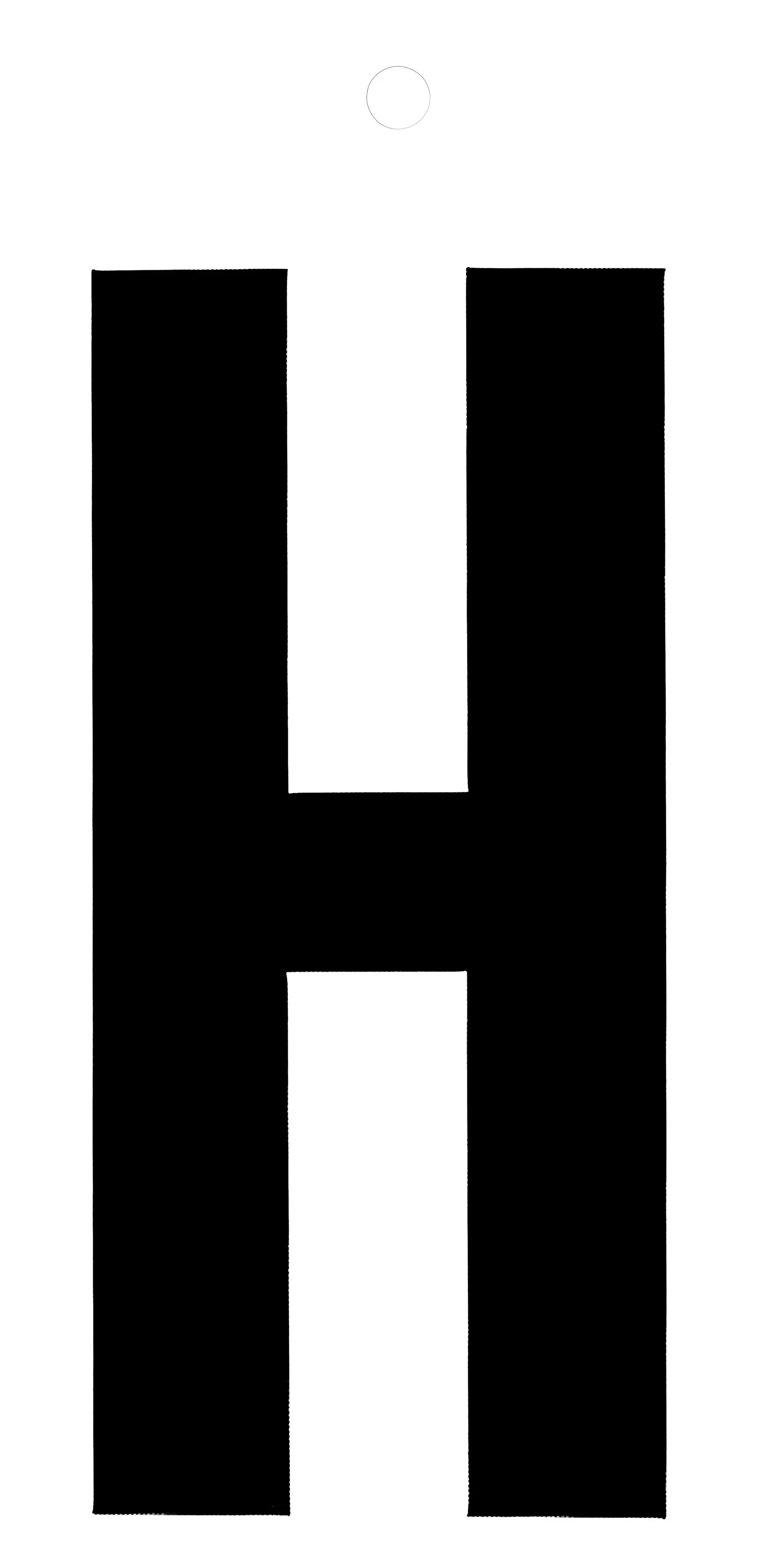 Conmetall Aufkleber Buchstabe H PVC 10 x 6 cm schwarz