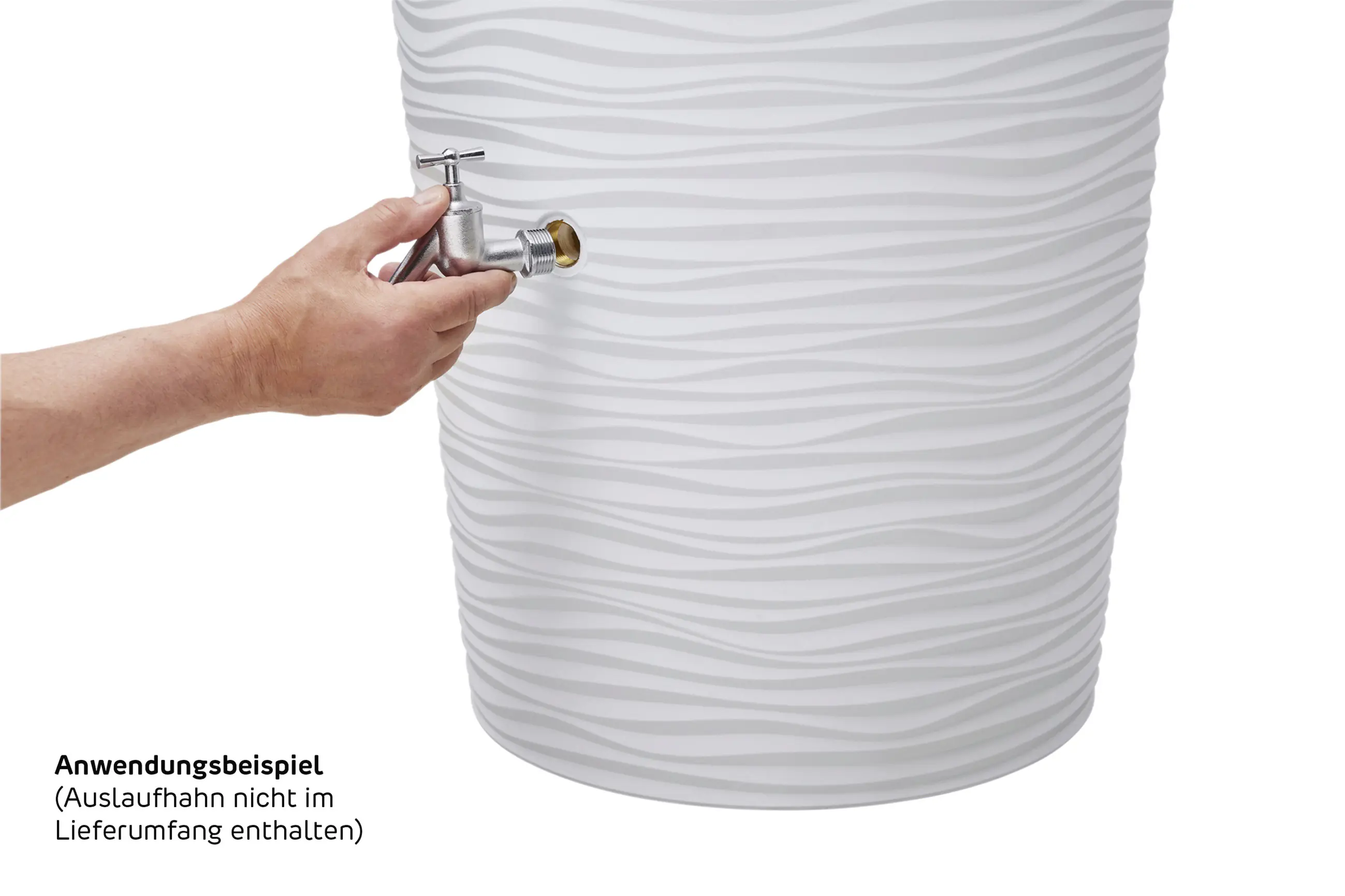 Garantia Regentonne Natura 2in1 rund inkl. Pflanzschale 210 L arctic 