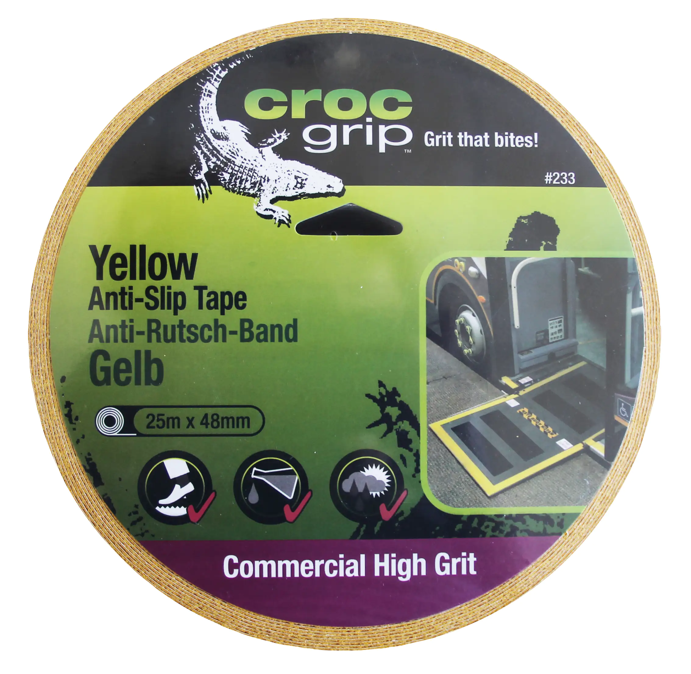 HSI Antirutschband Croc Grip selbstklebend gelb 48 mm x 25m