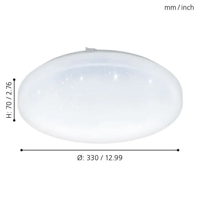 Eglo LED Deckenleuchte Frania-S weiß Ø 33 cm mit Kristalleffekt warmweiß Eglo LED Deckenleuchte Frania-S weiß Ø 33 cm mit Kristalleffekt warmweiß