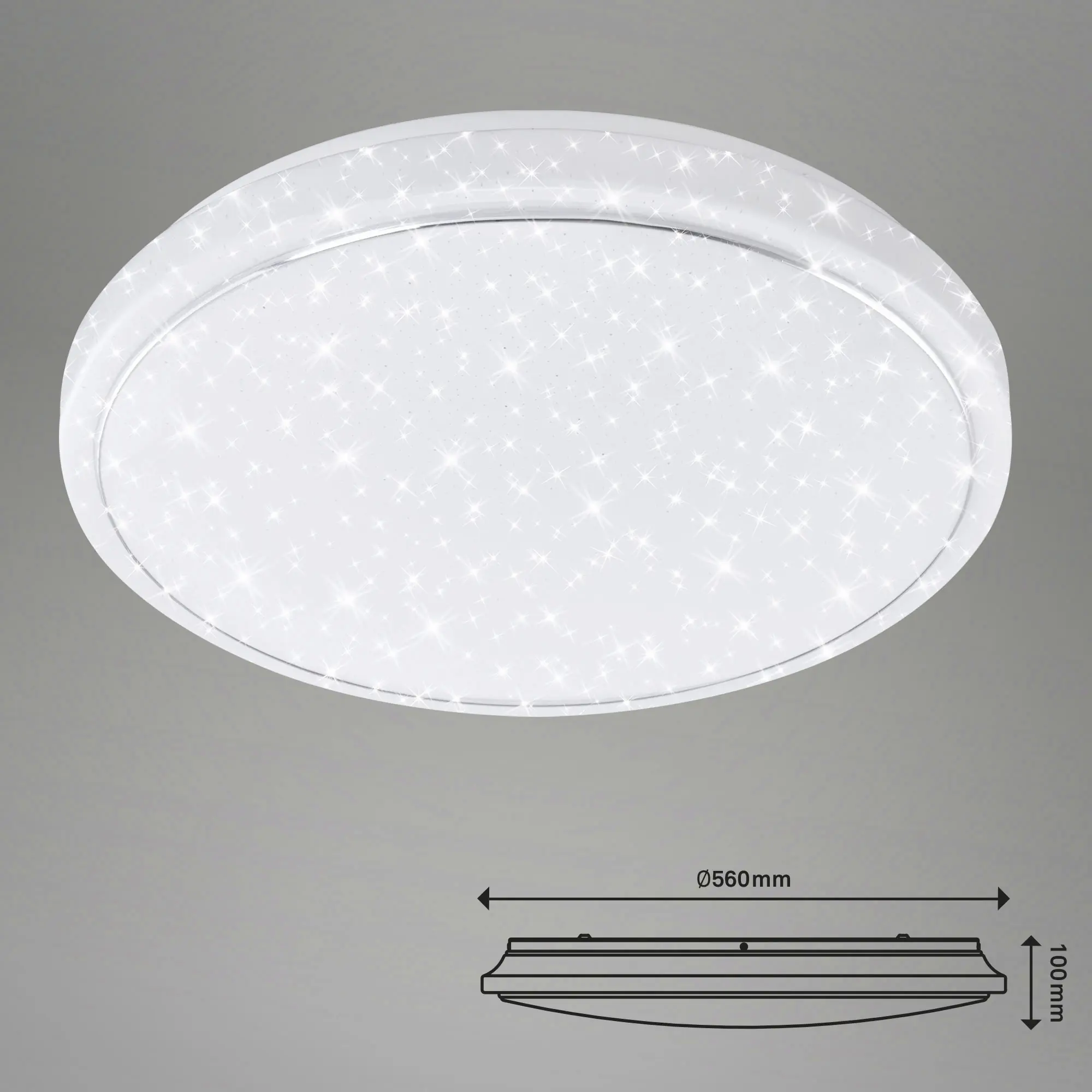 Briloner LED-Deckenleuchte Sternencover Ø 56 cm weiß CCT dimmbar