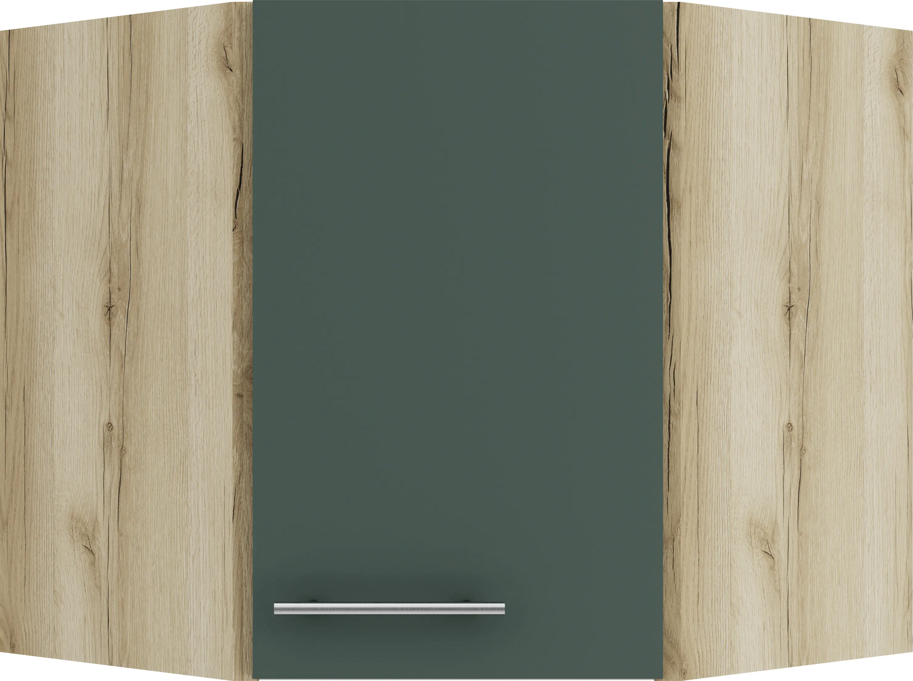 Optifit Eckoberschrank Savona 405 steingrün/eiche 60 cm