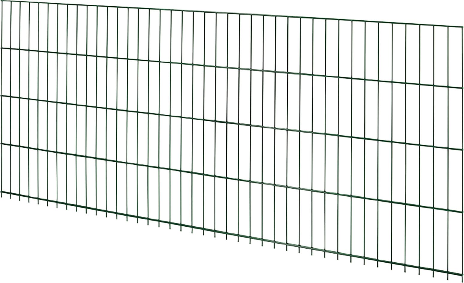 Floraworld Doppelstabmatte-Zaun Comfort 201 x 83 cm moosgrün