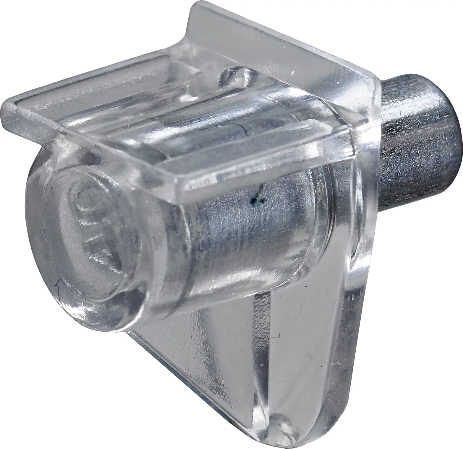 Hettich Safety - Bodenträger mit Stahlstift, silber/transparent, 20 Stück