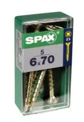 Spax Universalschrauben 6.0 x 70 mm PZ 3 - 5 Stk.