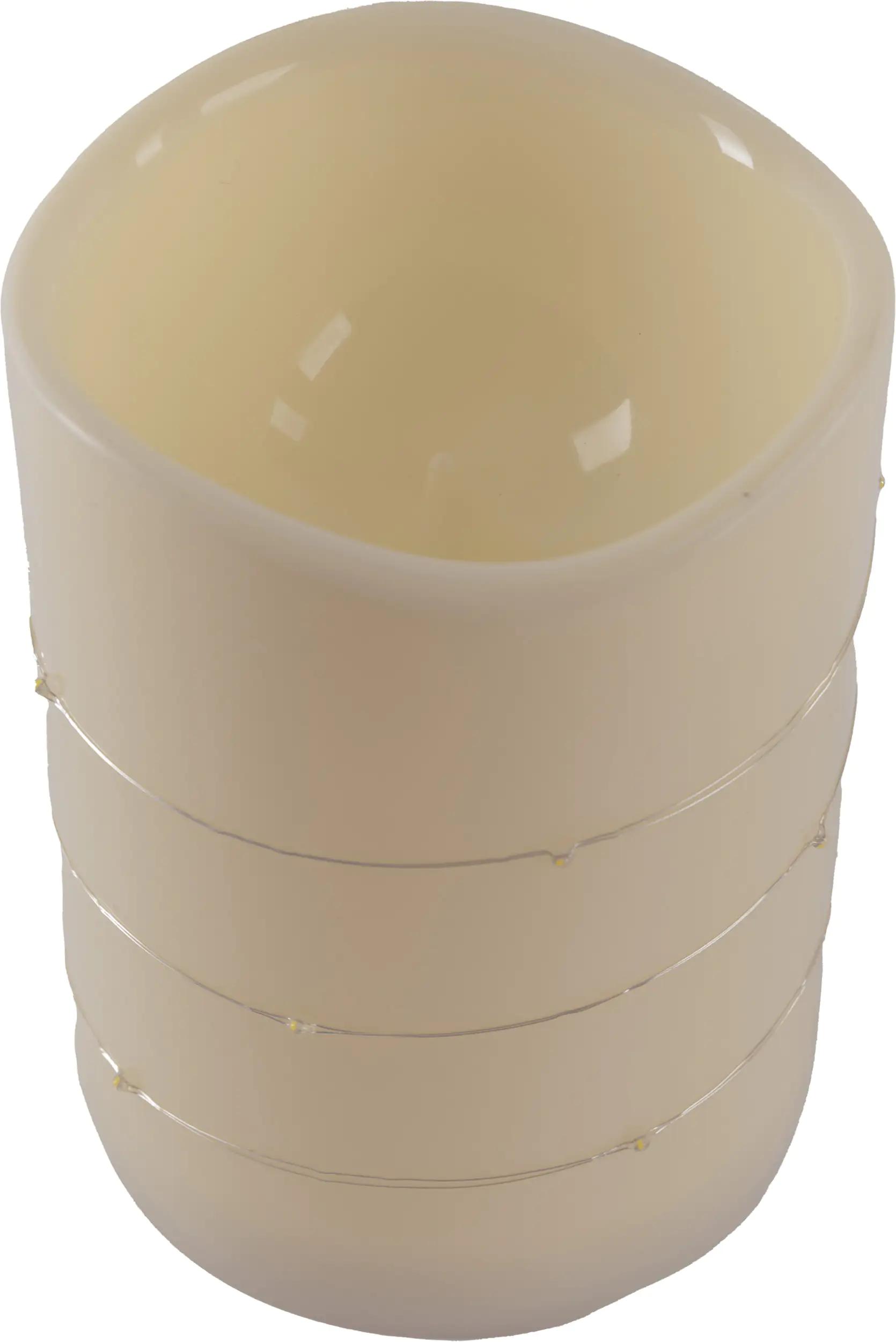 TrendLine LED Kerze mit Flamme 20 x Ø 15 cm warmweiß Außen mit Timer