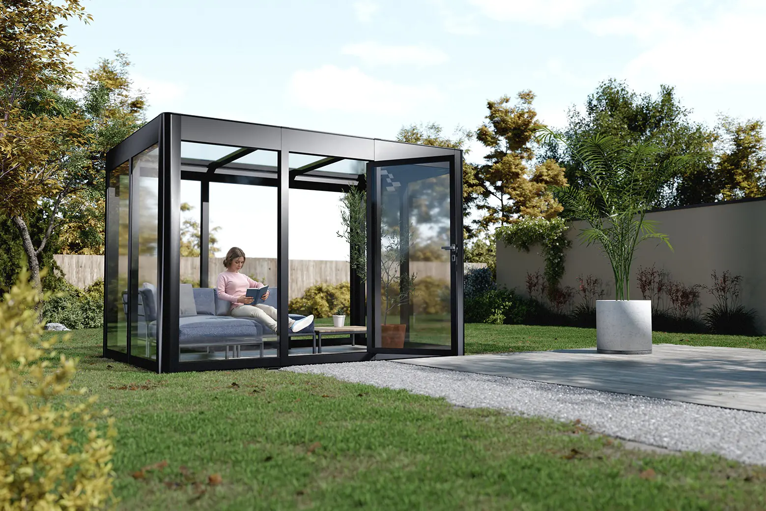 SunElements SunGarden Gartenhaus Infinity 3.2 338 x 233 cm anthrazit-metallic