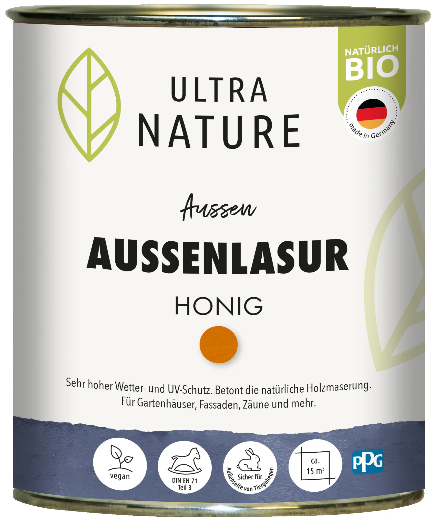 Ultra Nature Außenlasur 750 ml honig