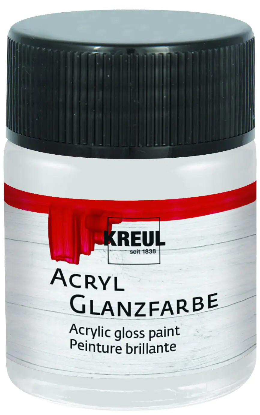 Kreul Acryl Glanzfarbe hellgrau 50 ml