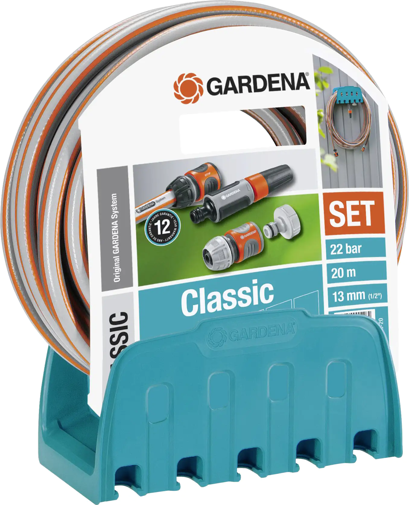 Gardena Wandschlauchhalter inkl. Schlauch 20 m 13 mm (1/2")