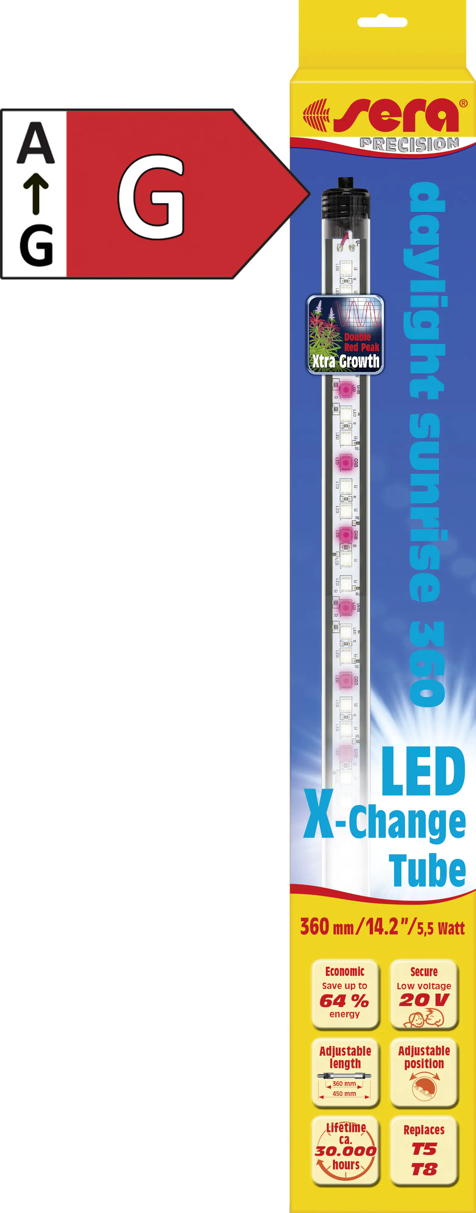 Sera Aquarium-Beleuchtung LED X-Change Tube daylight sunrise 360  - 1 Stück Sera Aquarium-Beleuchtung LED X-Change Tube daylight sunrise 360  - 1 Stück