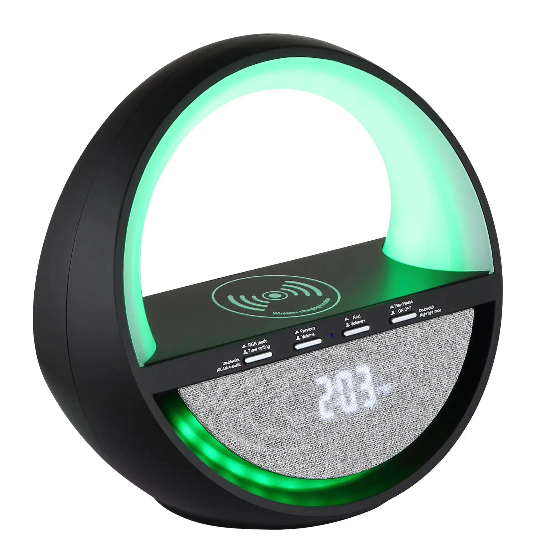 Globo Tischleuchte Soundra RGB Smartphone Ladestation Akku