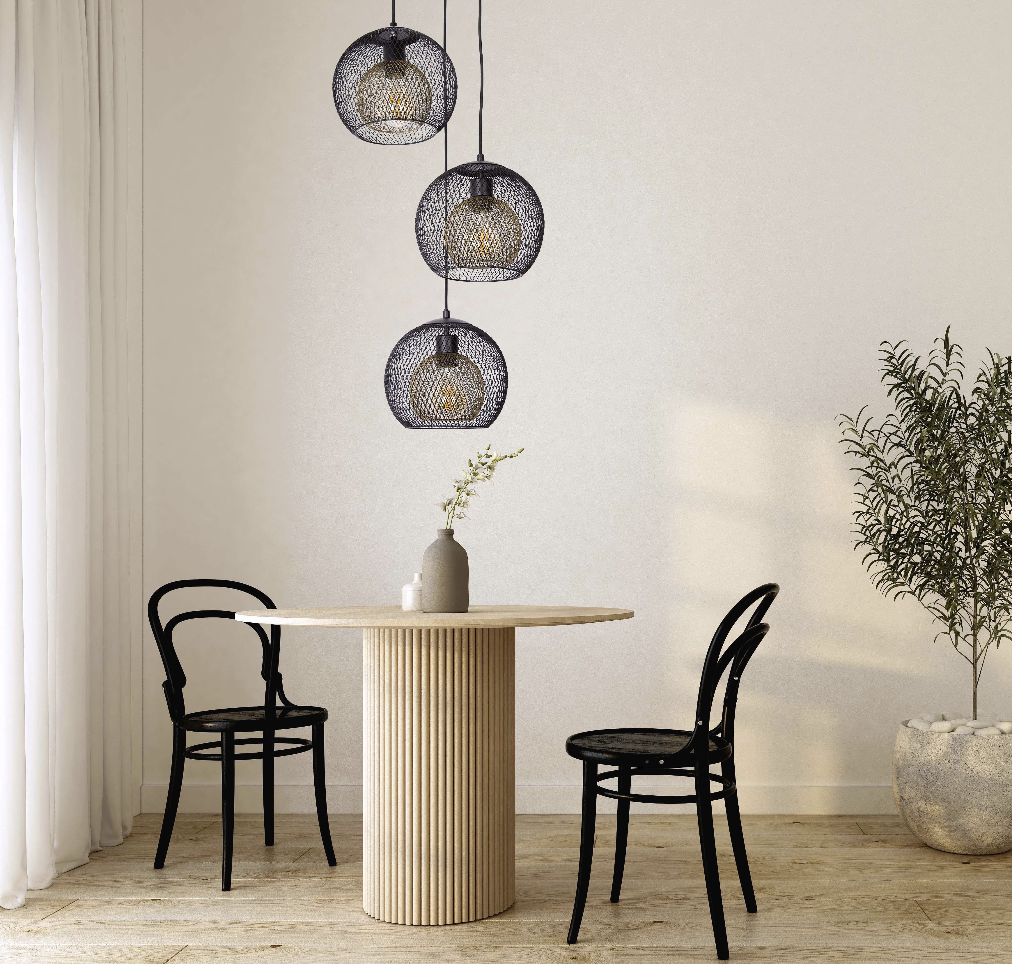 Globo Hängeleuchte Selina Ø 44 x 150 cm schwarz