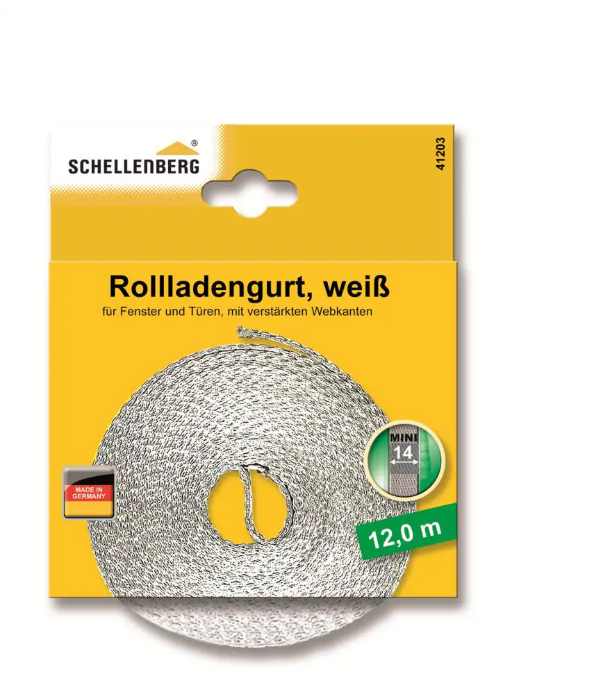Schellenberg Rollladengurt weiß Breite 14 mm - Länge 12 m Schellenberg Rollladengurt weiß Breite 14 mm - Länge 12 m
