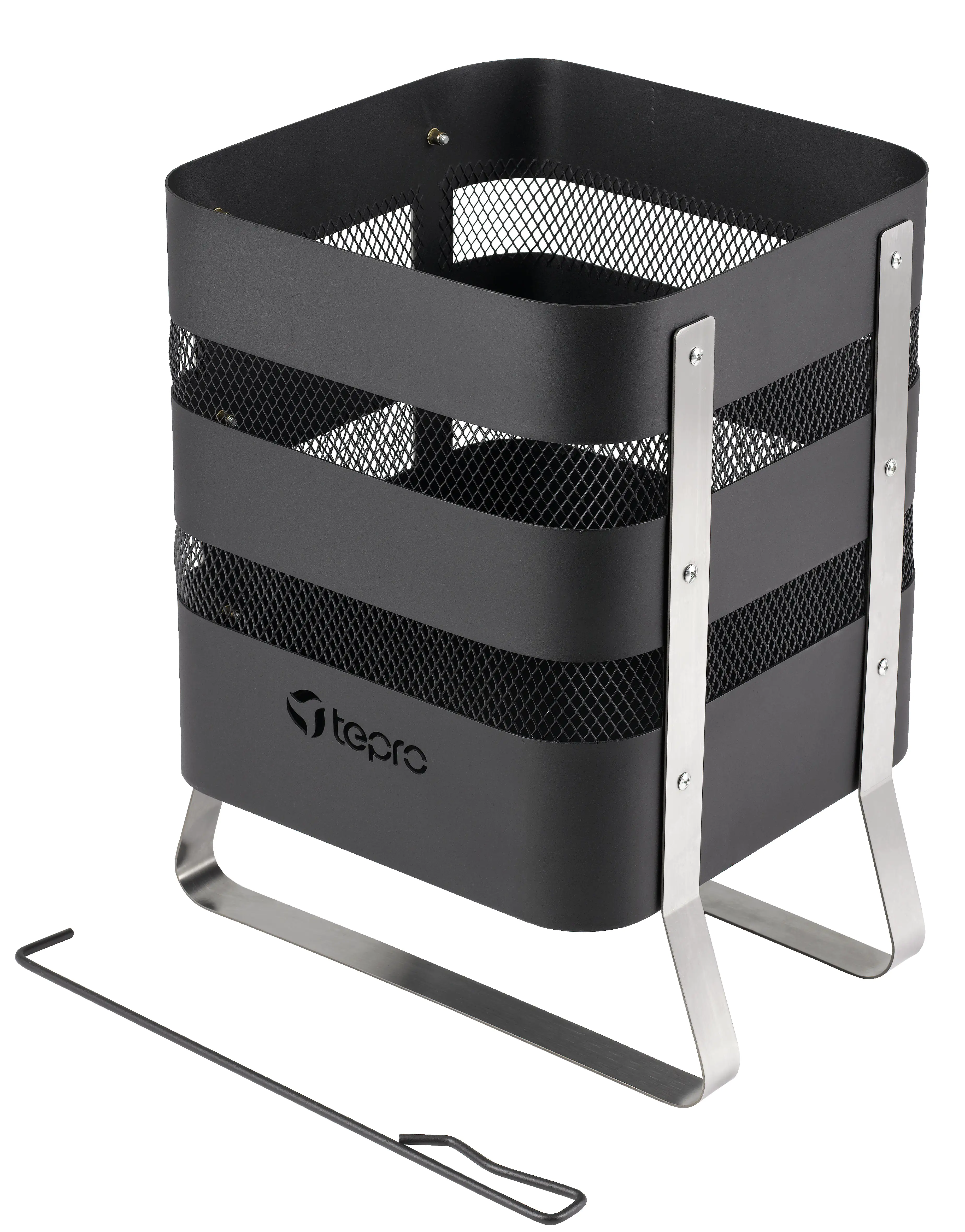 Tepro Design Feuerstelle schwarz / Edelstahl