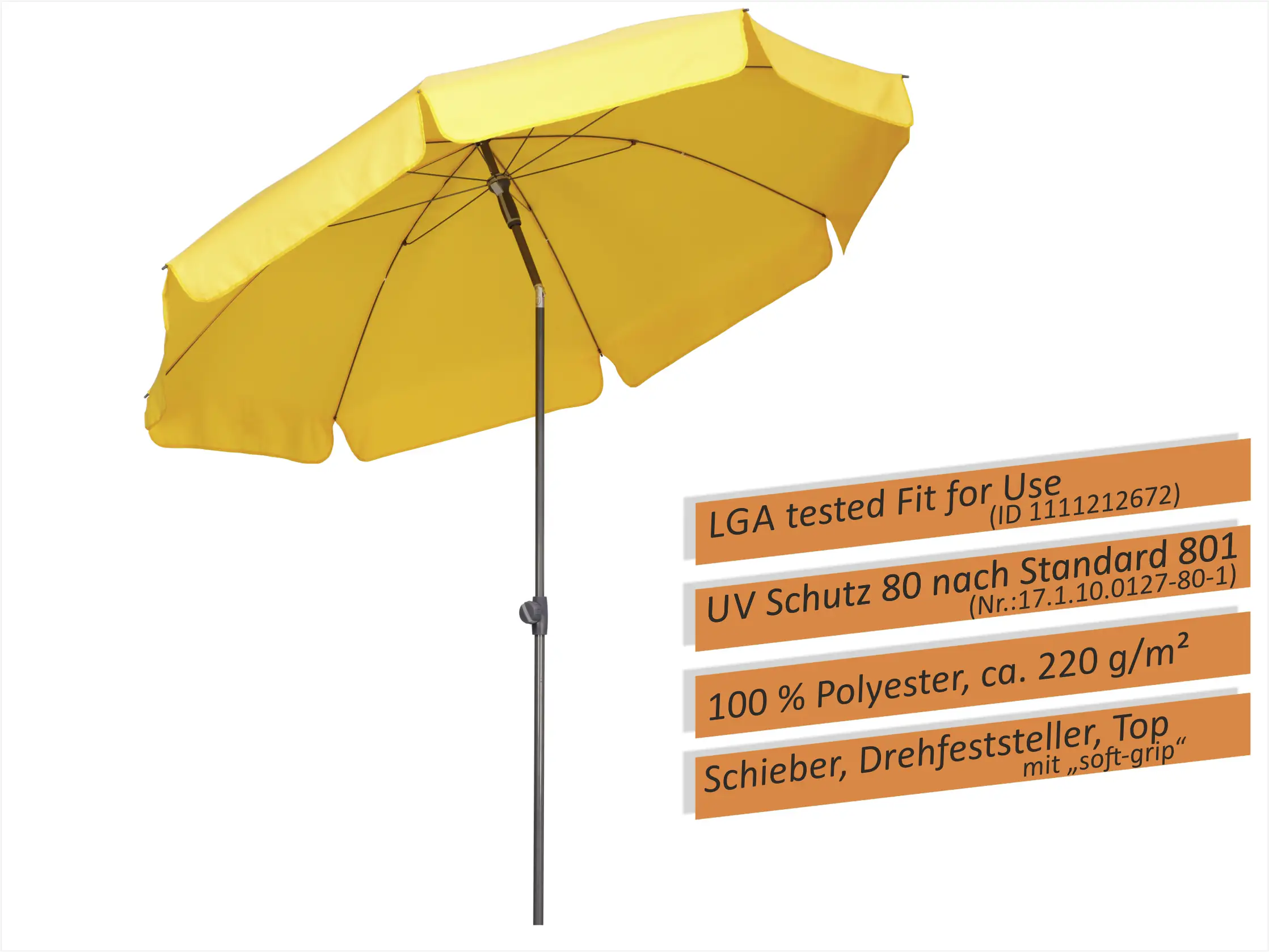 4000570754040_2316251 Schneider Sonnenschirm Aquila goldgelb Ø 250 cm