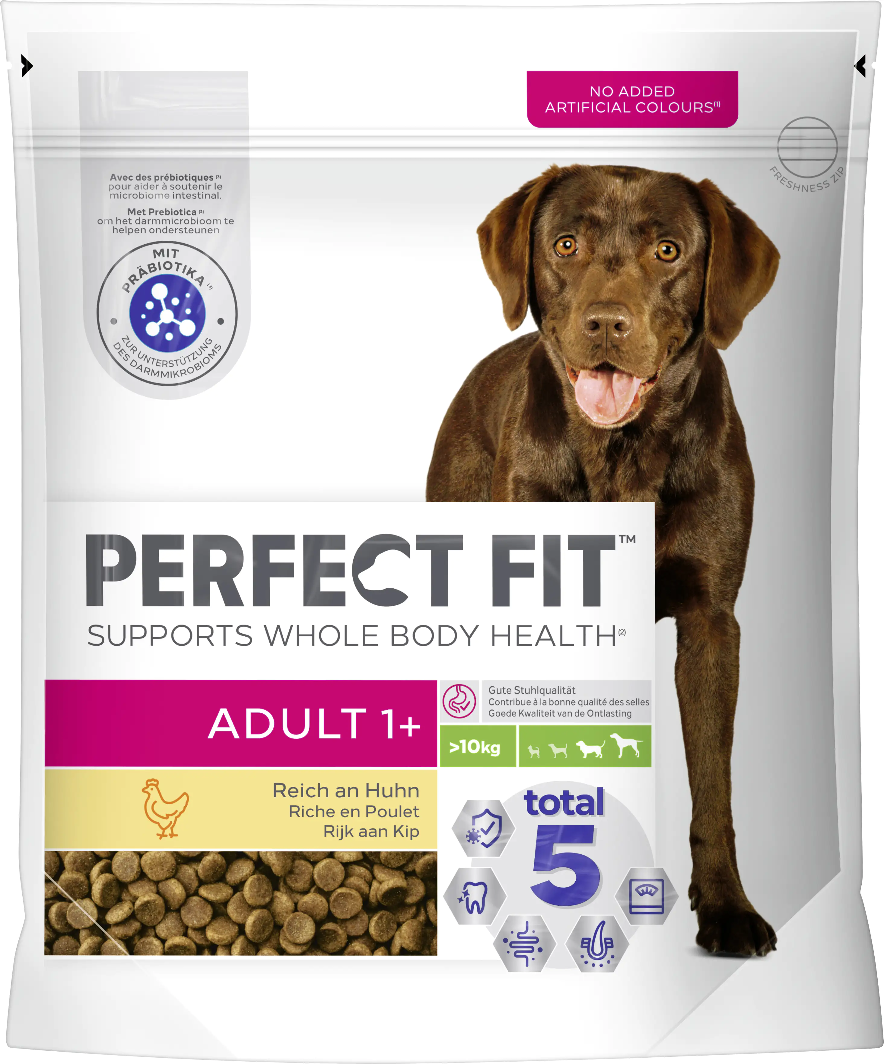 Perfect Fit Hundefutter Adult mit Huhn 1400 g Beutel, für Hunde unter 10kg
