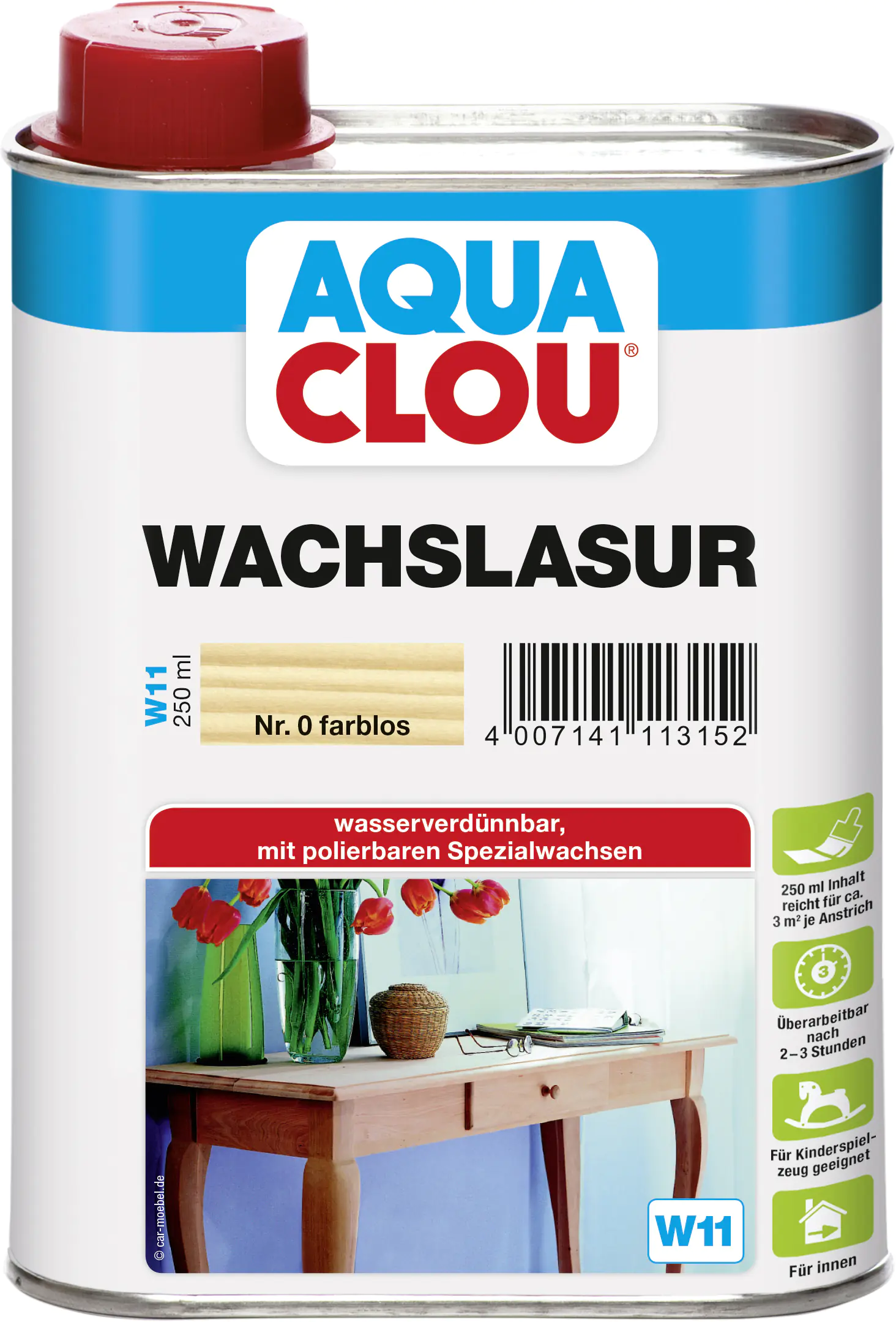Aqua Clou Wachslasur 250 ml farblos Aqua Clou Wachslasur 250 ml farblos
