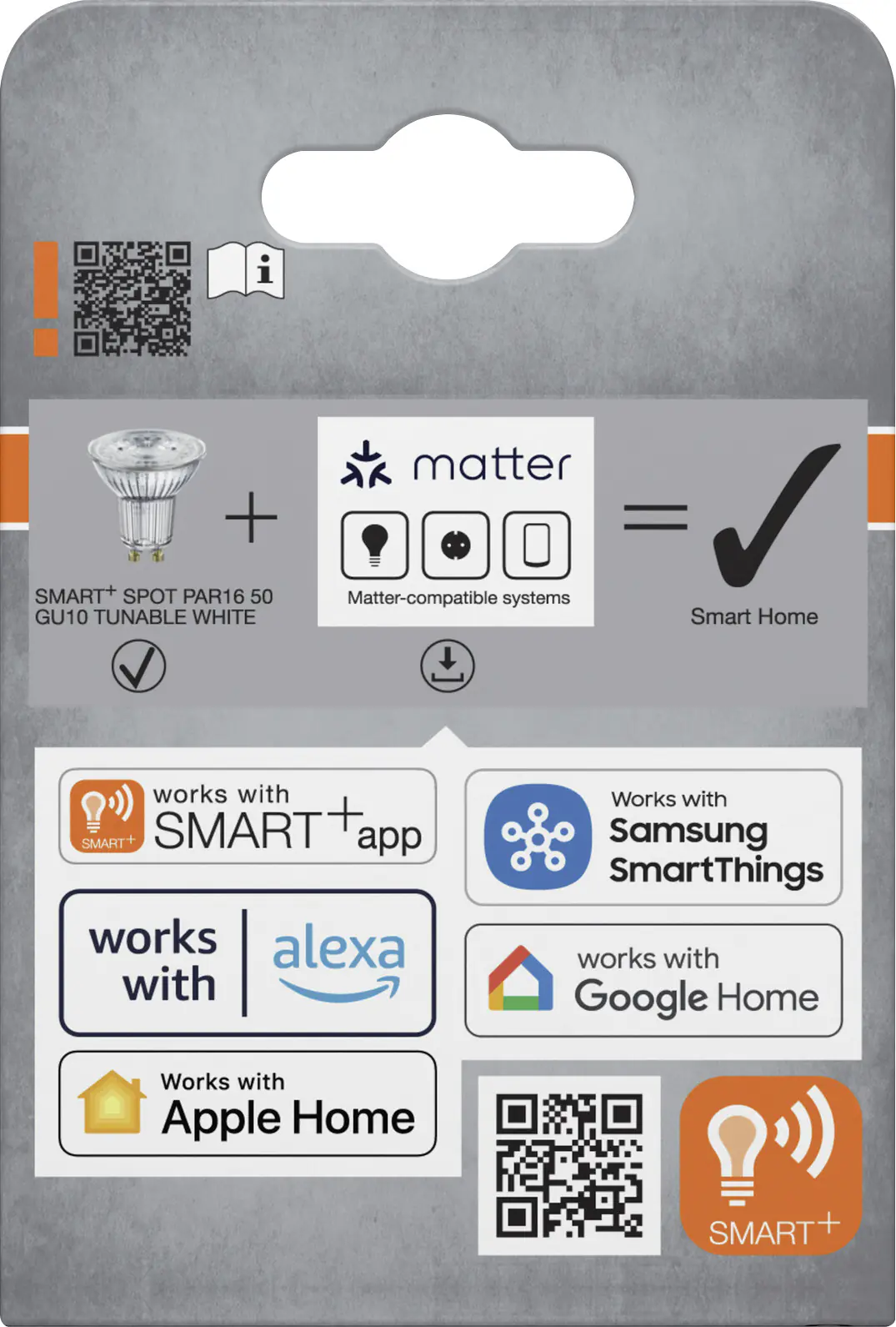 Osram SMART+ Matter Leuchtmittel GU10 Reflektor PAR16 45° 4.7W matt CCT