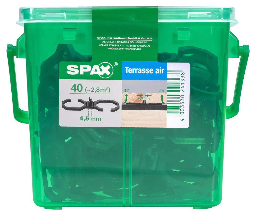 Spax Air-Belüftung 9 x 2,8 x 0,4 cm 40 Stück 4,5 mm Fuge Spax Air-Belüftung 9 x 2,8 x 0,4 cm 40 Stück 4,5 mm Fuge