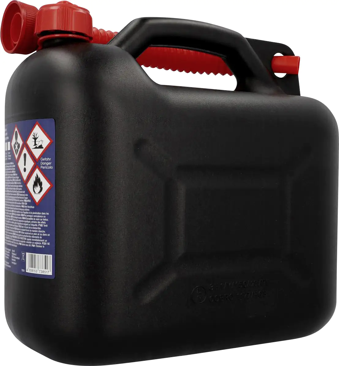Unitec Benzinkanister 10 Liter Volumen Kunststoff schwarz Unitec Benzinkanister 10 Liter Volumen Kunststoff schwarz