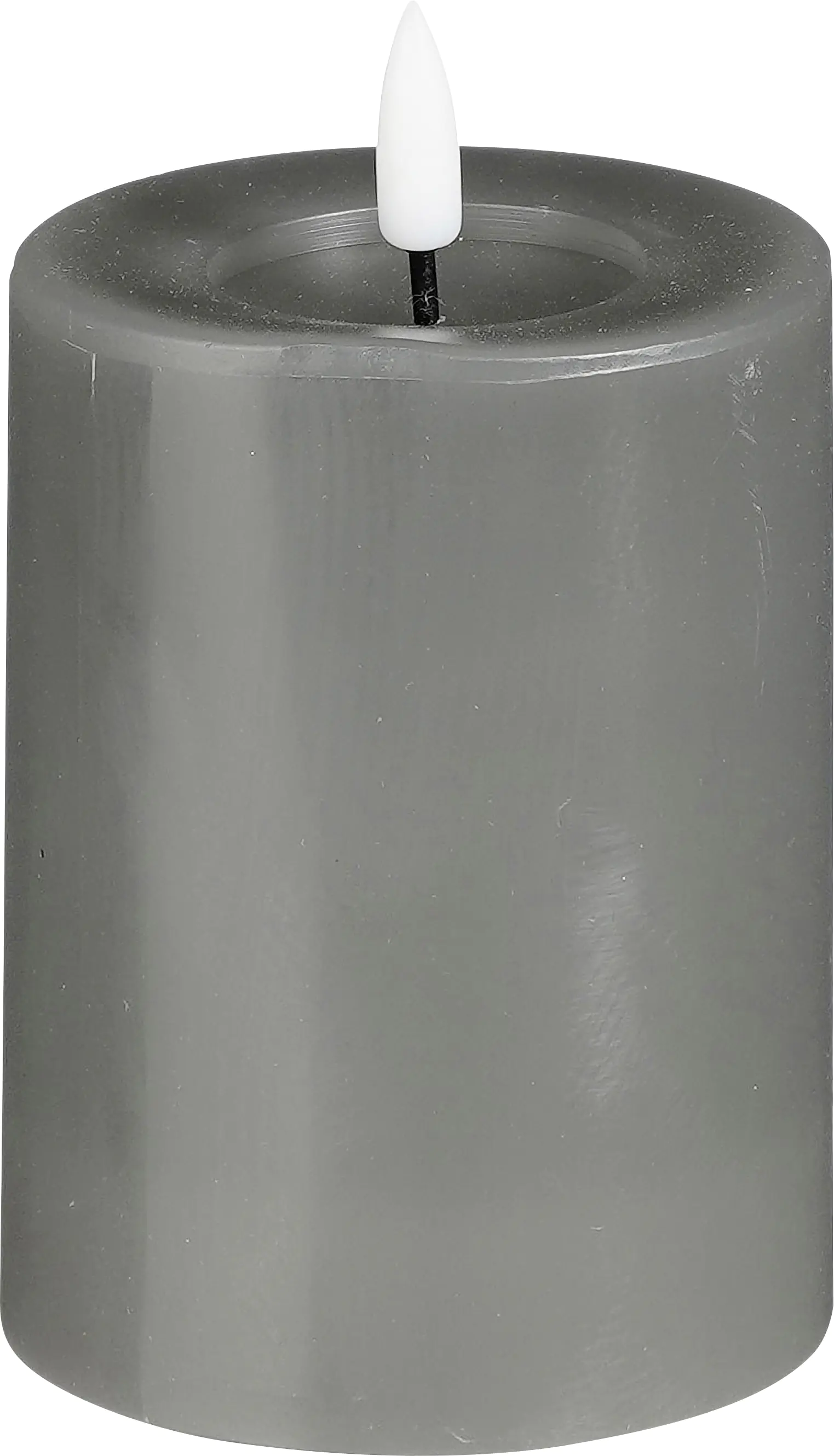 Mica Deko Kerze 10 x 7,5 cm grau