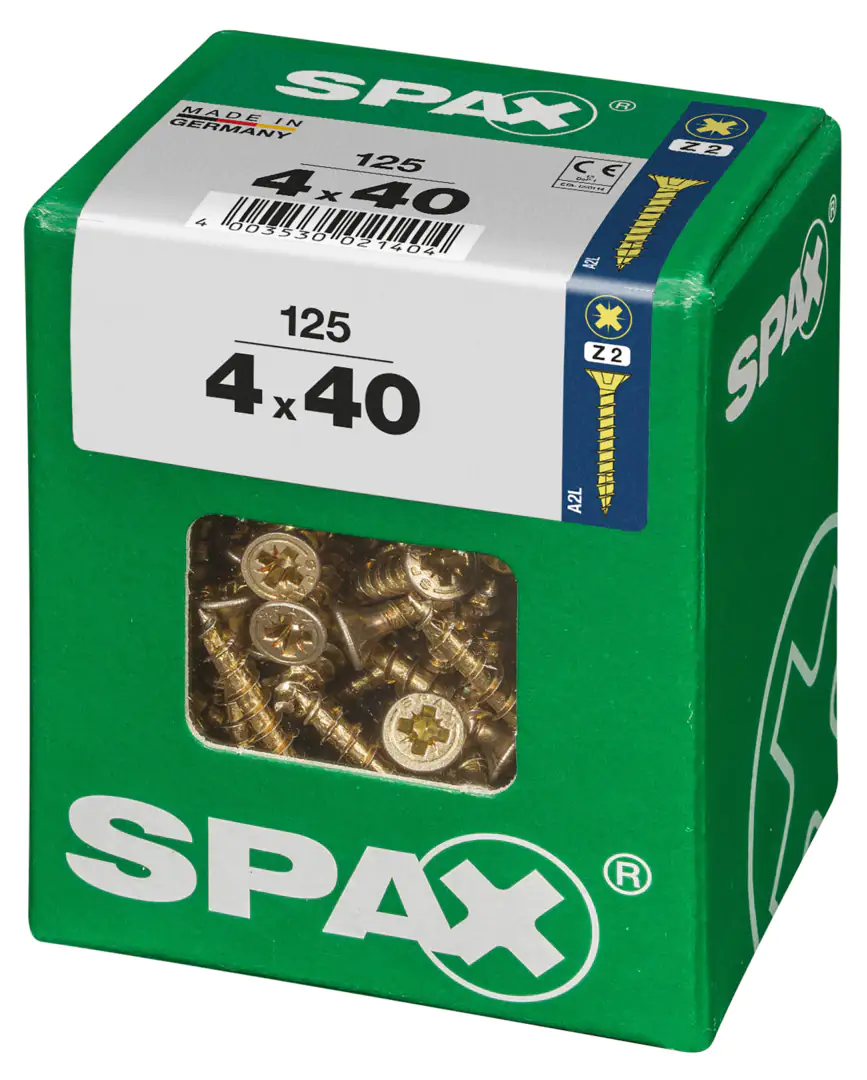 Spax Universalschrauben 4.0 x 40 mm PZ 2 - 125 Stk.