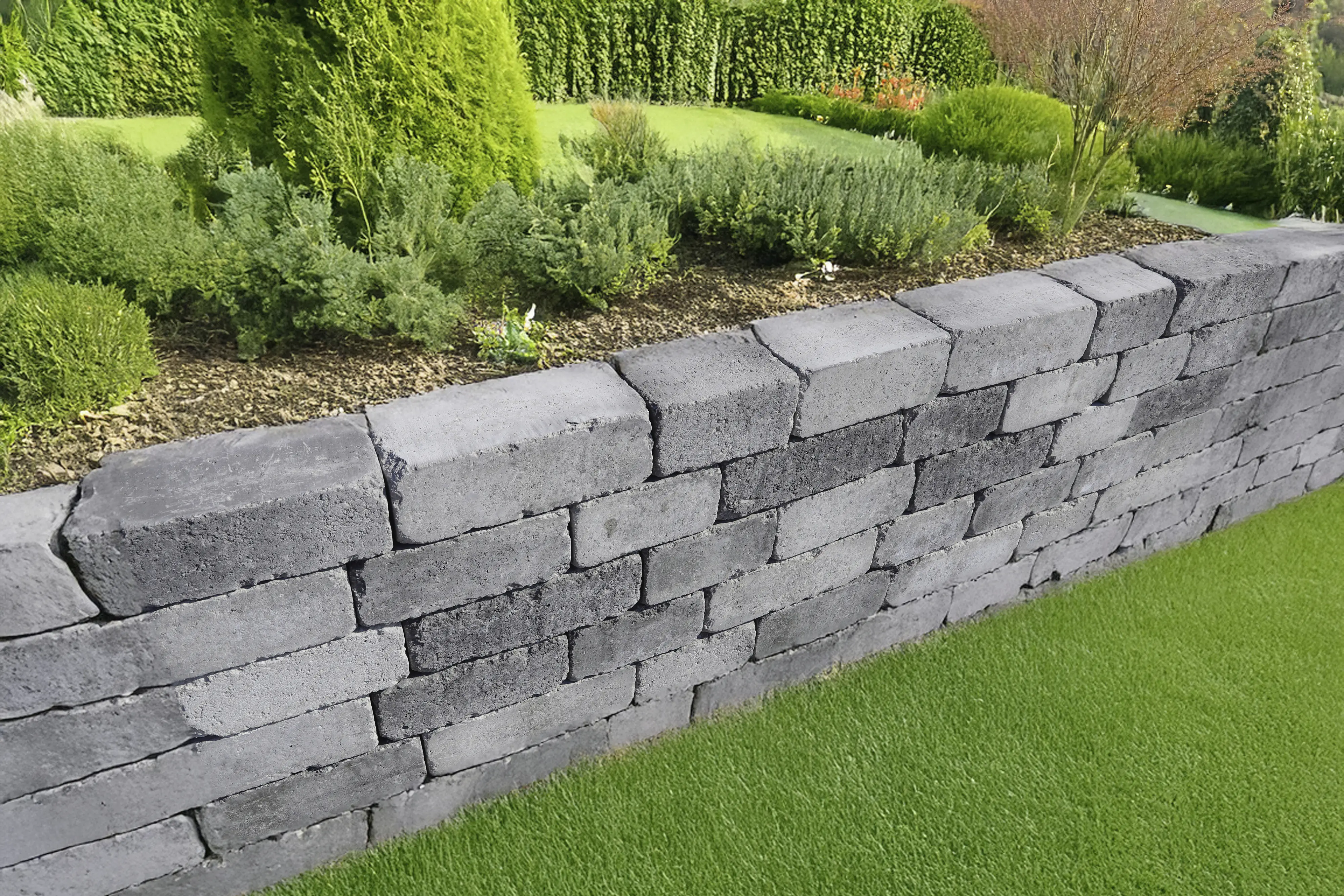 EHL Mauerstein Verona Antik Light 24 x 14 x 12 cm grau-anthrazit-nuanciert