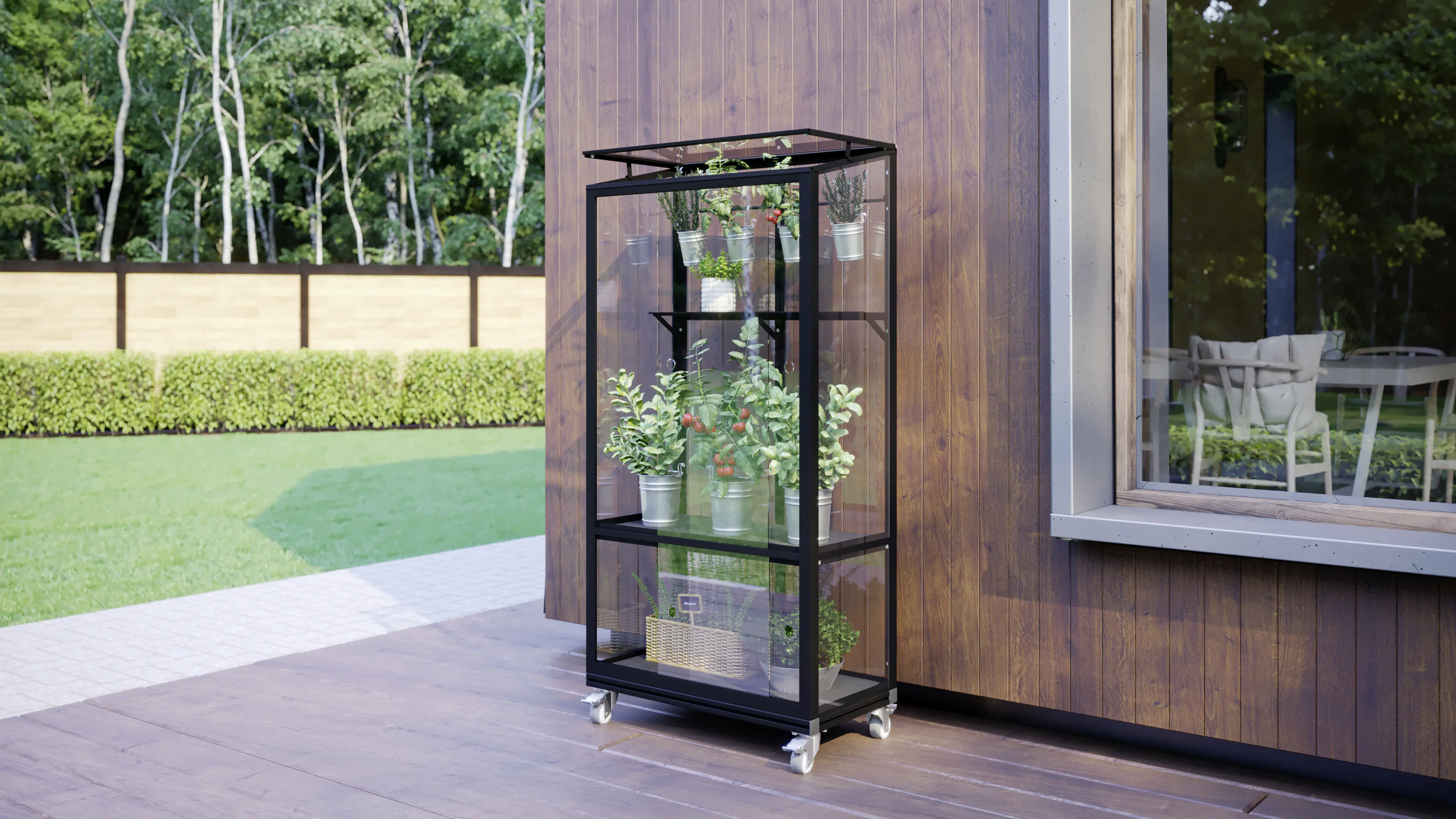 Vitavia Balkongewächshaus Stad 350 43 x 81 cm 3 mm Sicherheitsglas Vitavia Balkongewächshaus Stad 350 43 x 81 cm 3 mm Sicherheitsglas