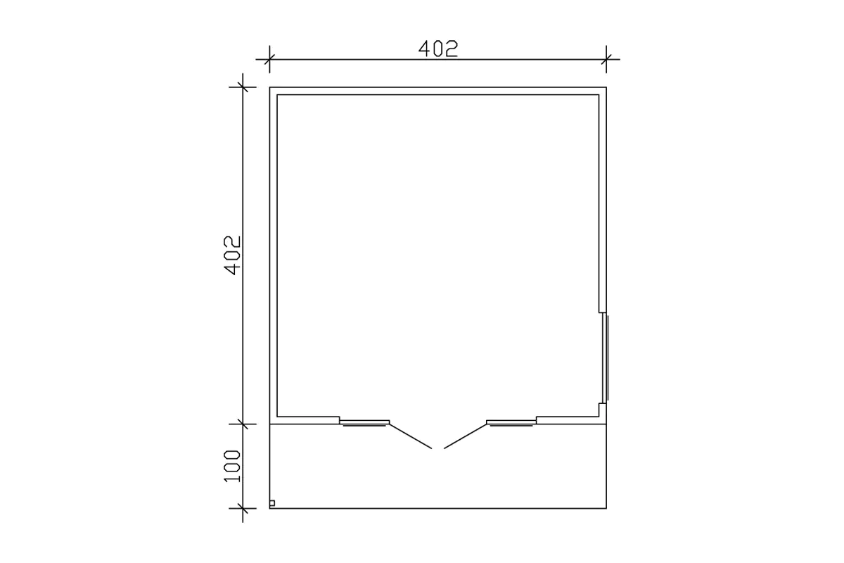 4018211604340_3 SKAN HOLZ Gartenhaus Tokio 4 402 x 402 cm natur mit Fußboden, einschalig