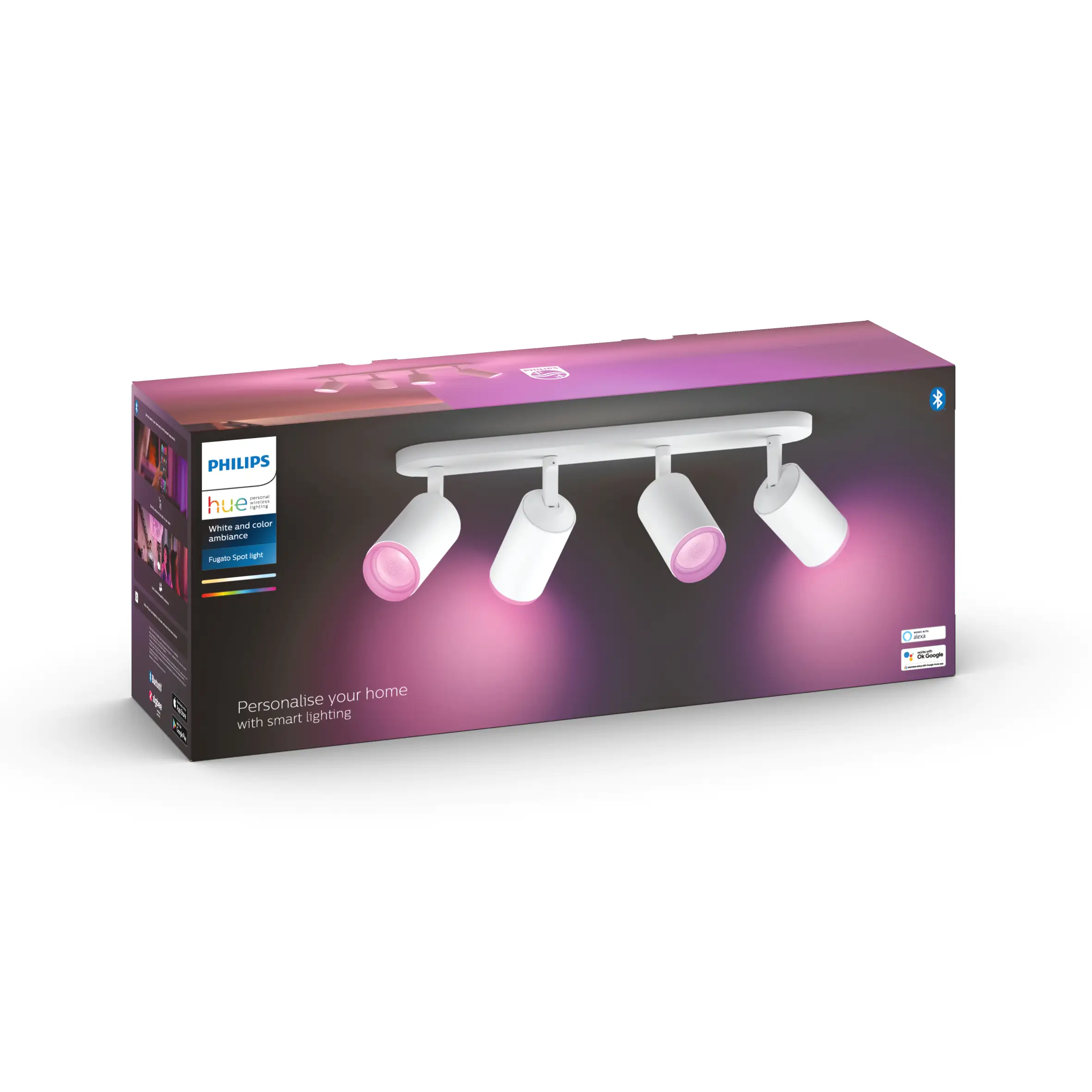 Philips Hue 4er LED Spot White & Color Ambiance Fugato RGBW Smart Home