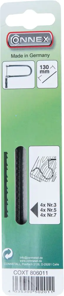 Laubsägeblatt Taifun für Holz - 12 Stück sort.