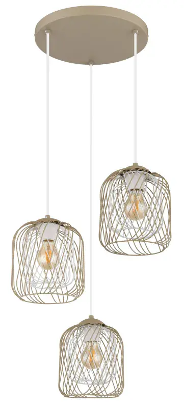 Globo Hängeleuchte Dichti 39,4 x 150 cm Ø x H sandfarben matt