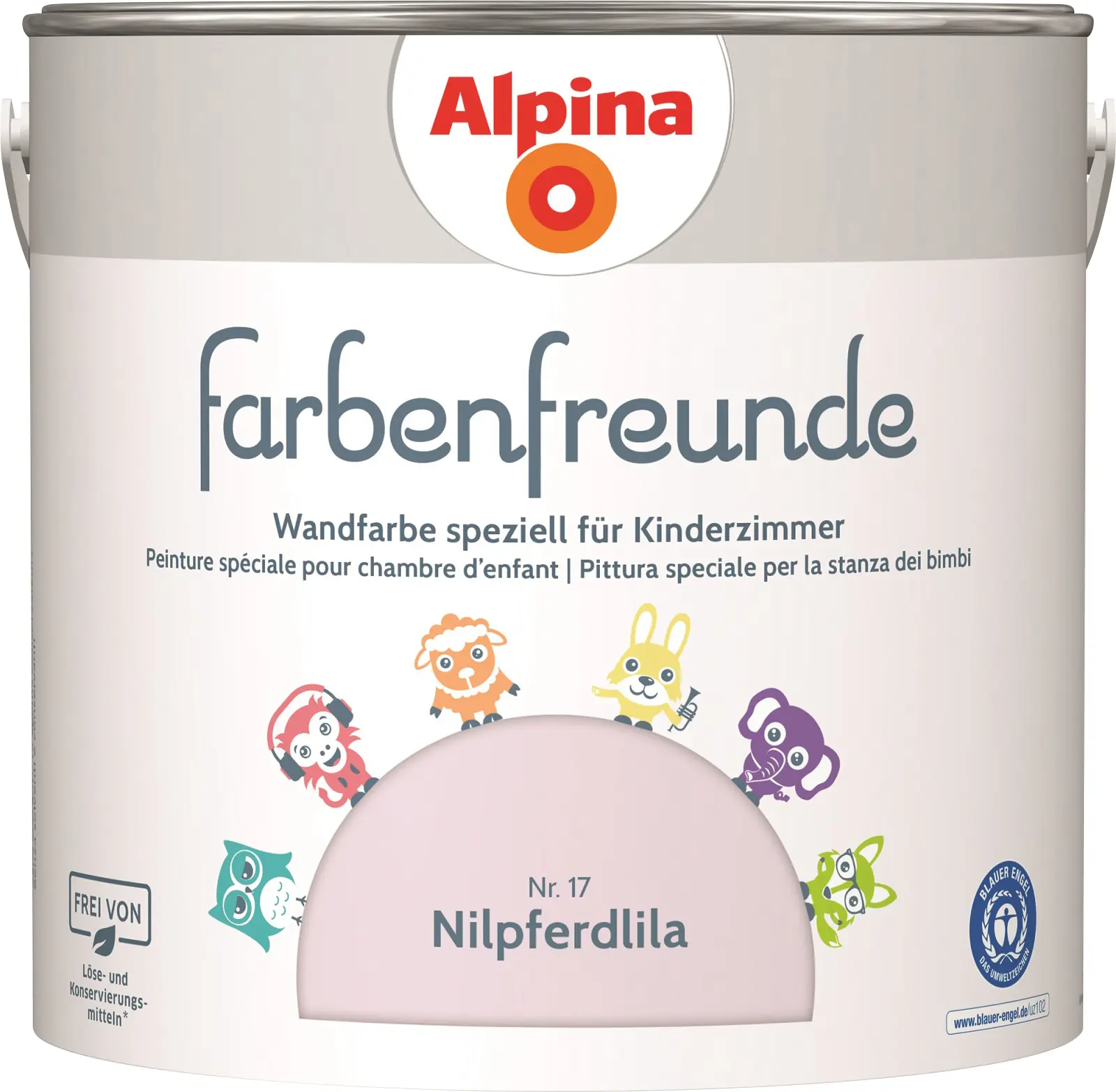 Alpina Farbenfreunde Wandfarbe Nr. 17 nilpferdlila 2,5 L matt