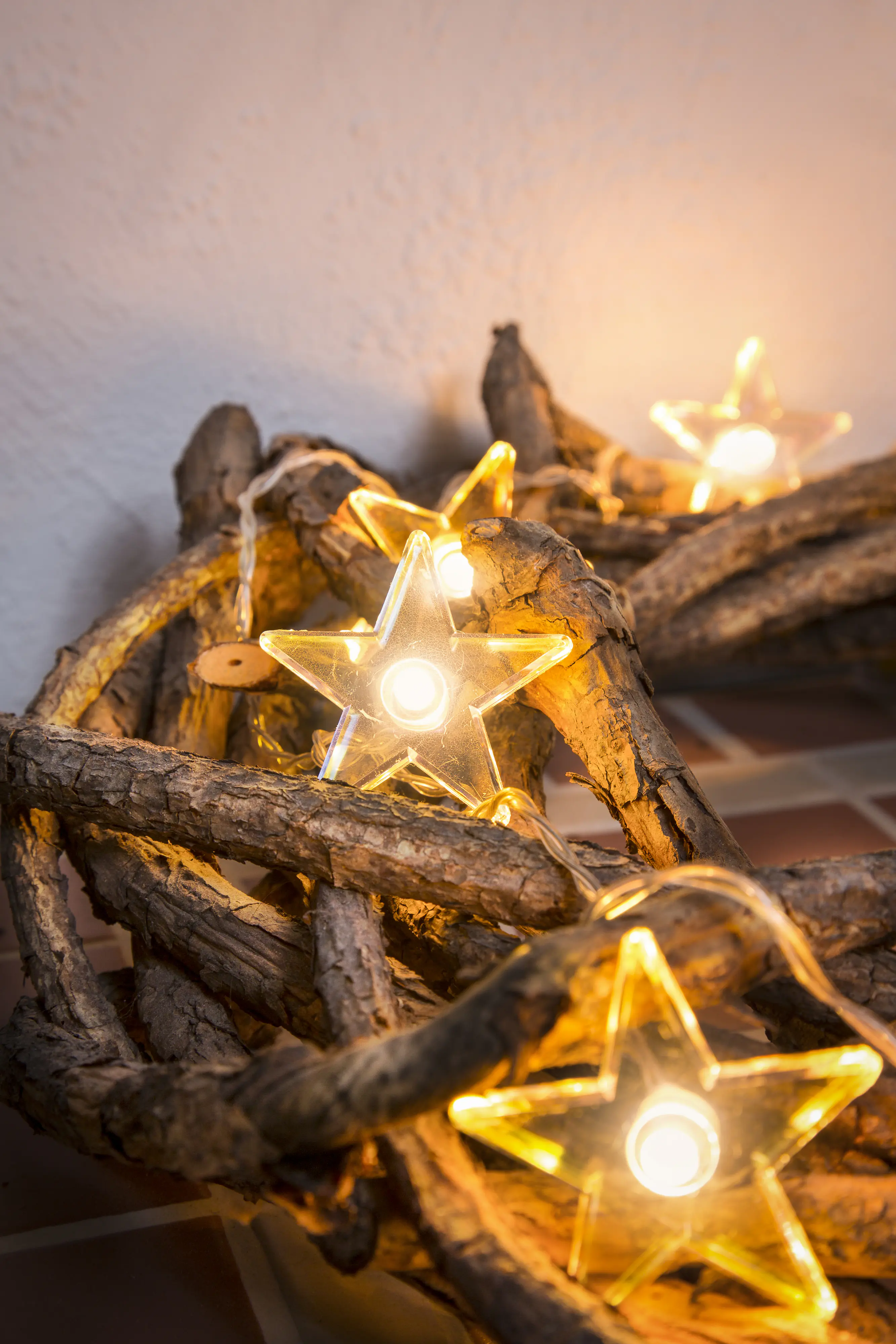 Konstsmide LED Lichterkette klare Sterne 2 m warmweiß