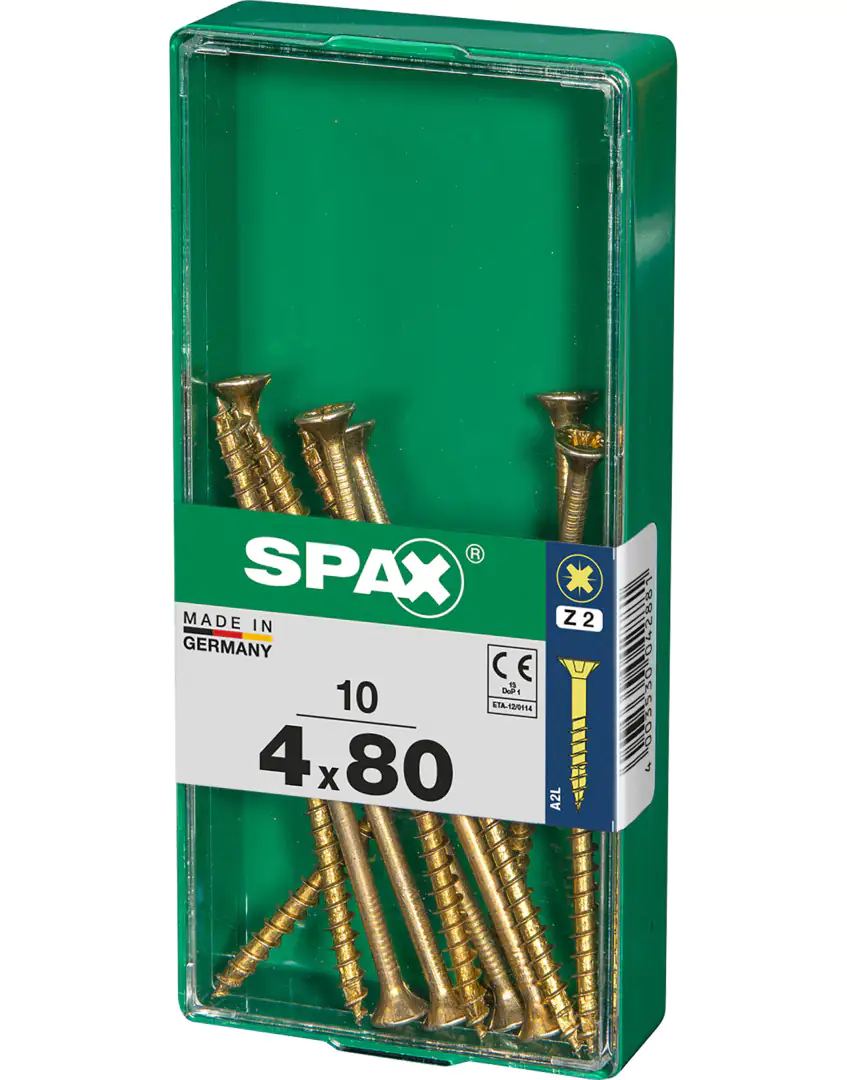 Spax Universalschrauben 4.0 x 80 mm PZ 2 - 10 Stk.