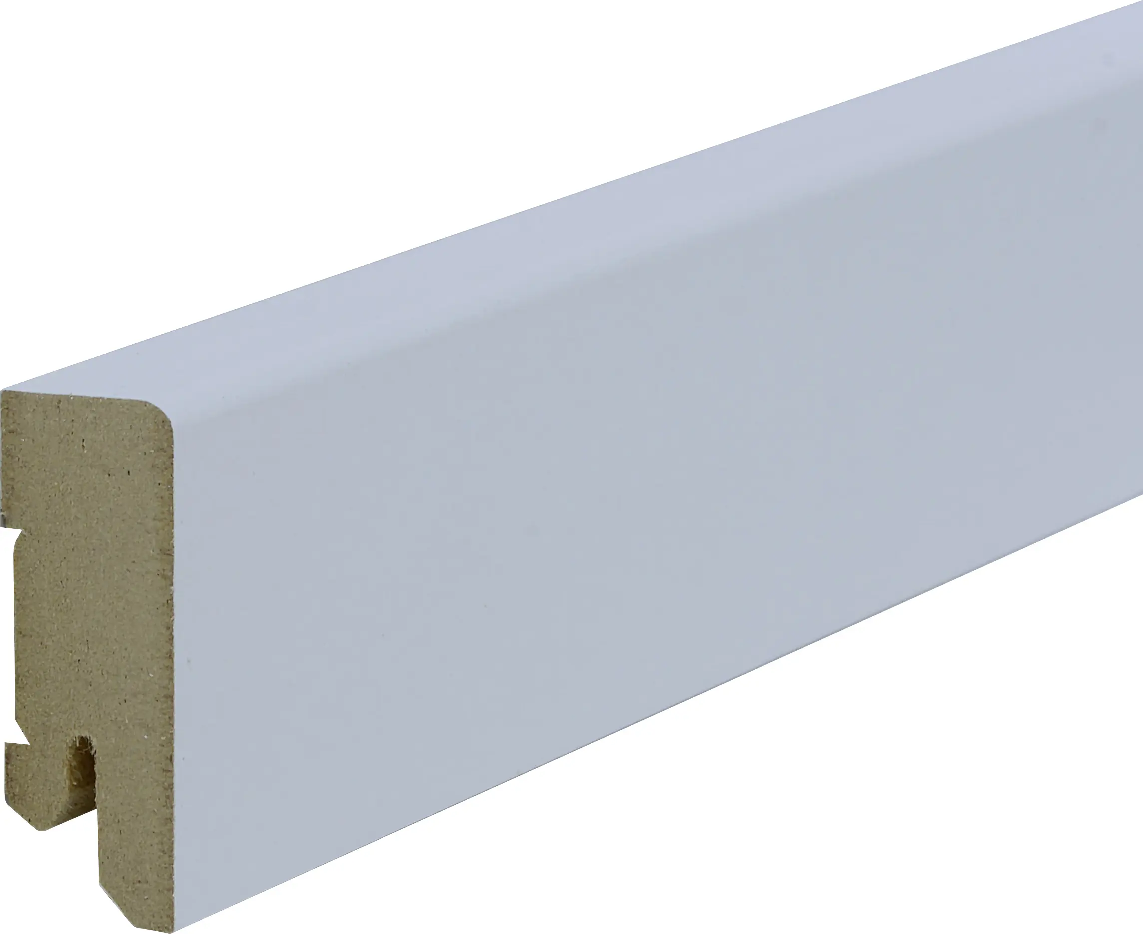 B.S. Bauprogramm Clip-Sockelleiste 250 cm 50 x 18 mm Blütenweiß